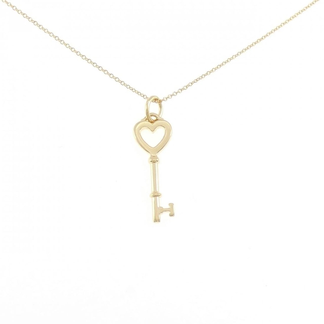 TIFFANY&CO. HEART KEY MINI NECKLACE: TIFFANY&Co. Heart Key Mini Necklace Brand: TIFFANY&Co. Type/Style: TIFFANY&Co. Necklace Material: 750 yellow gold, Color: yellow gold Size: 41cm Pendant length approx. x width approx.: 32.5mmx9.4mm