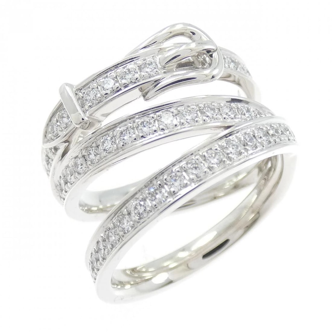 HERMES ETRIVIERE RING: Hermes Etriviere Ring Brand: HERMES Type/Style: Hermes Ring Material: 750 white gold, Main Stone Natural Color: white gold Size: US7(54) Accessories: None Accessories Notice: When purchasi