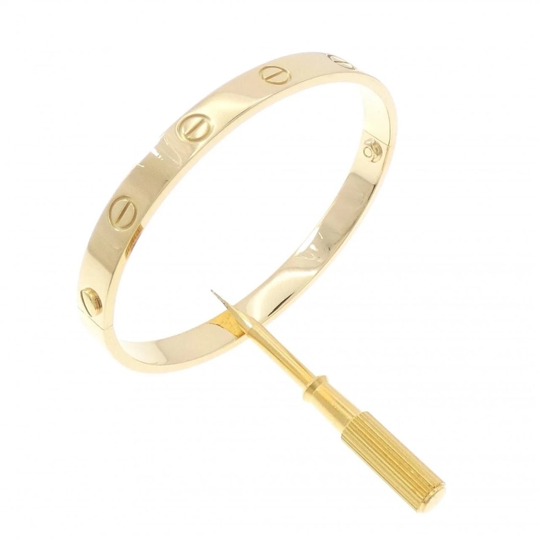 CARTIER LOVE BRACELET BANGLE: Cartier Love Bracelet Bangle Brand: CARTIER Type/Style: Cartier Bracelets Material: 750 yellow gold, Color: yellow gold Size: 16cm Max width approx: 6.2mm Accessories: None Accessories Notice: When