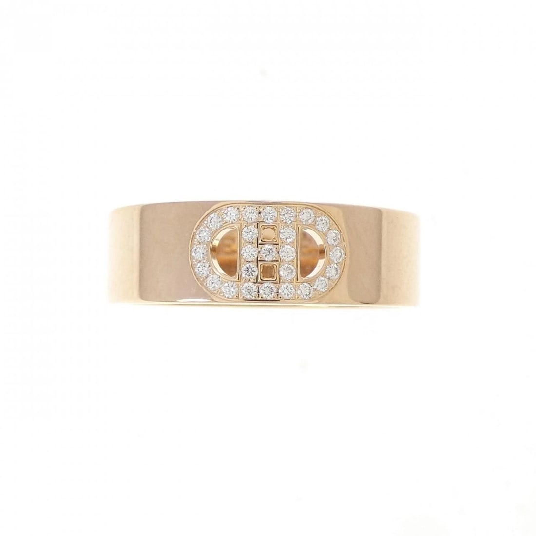 HERMES H DUNKLE RING: Hermes H Dunkle Ring Brand: HERMES Type/Style: Hermes Ring Material: 750 Pink Gold, Main Stone Natural Color: Pink Gold Size: US5 3/4(51) Accessories: None Accessories Notice: When purchasing