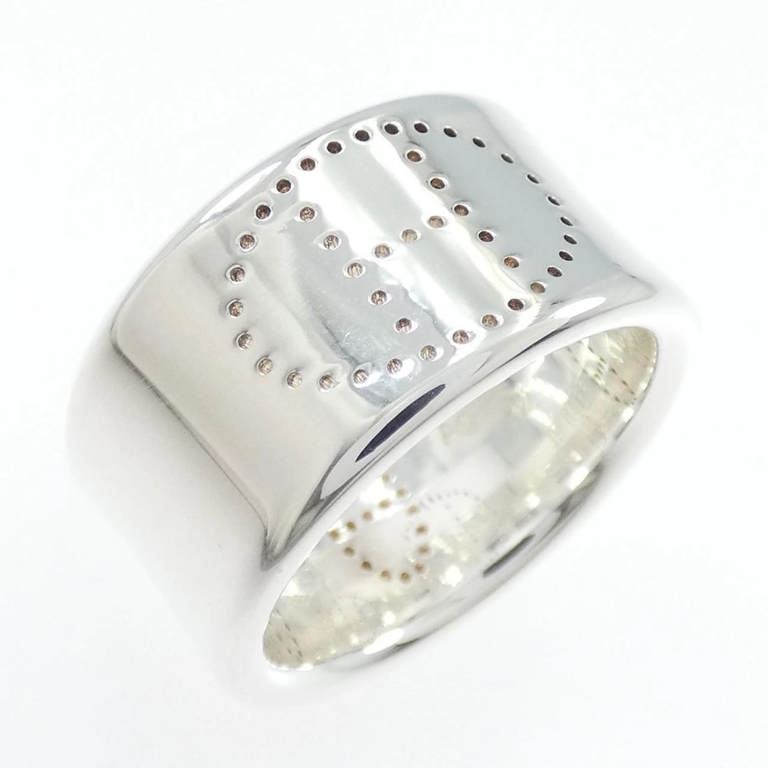 HERMES ECLIPSE RIBBON RING: Hermes Eclipse Ribbon Ring Brand: HERMES Type/Style: Hermes Ring Material: 925Silver, Color: Silver Size: US6(52) Accessories: None Accessories Notice: When purchasing pre-owned goods, please refer