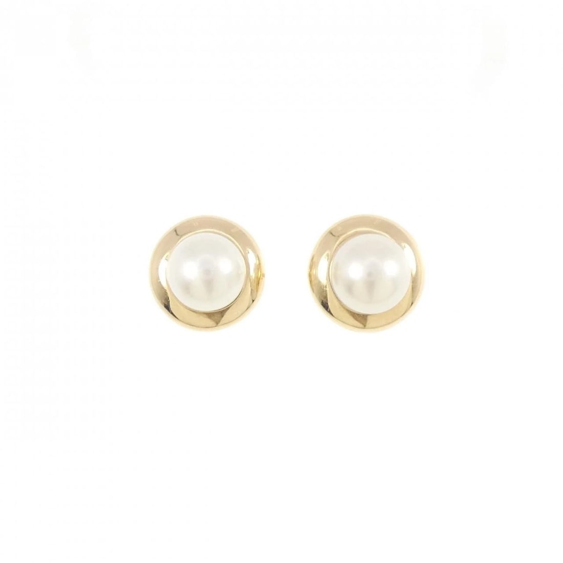 CARTIER AKOYA PEARL PIERCE: Cartier Akoya Pearl Pierce Brand: CARTIER Type/Style: Cartier Pierce/Earring Material: 750 yellow gold, Color: yellow gold Size: Approx. height x width: 11.2mm x 11.2mm Accessories: None Accessories