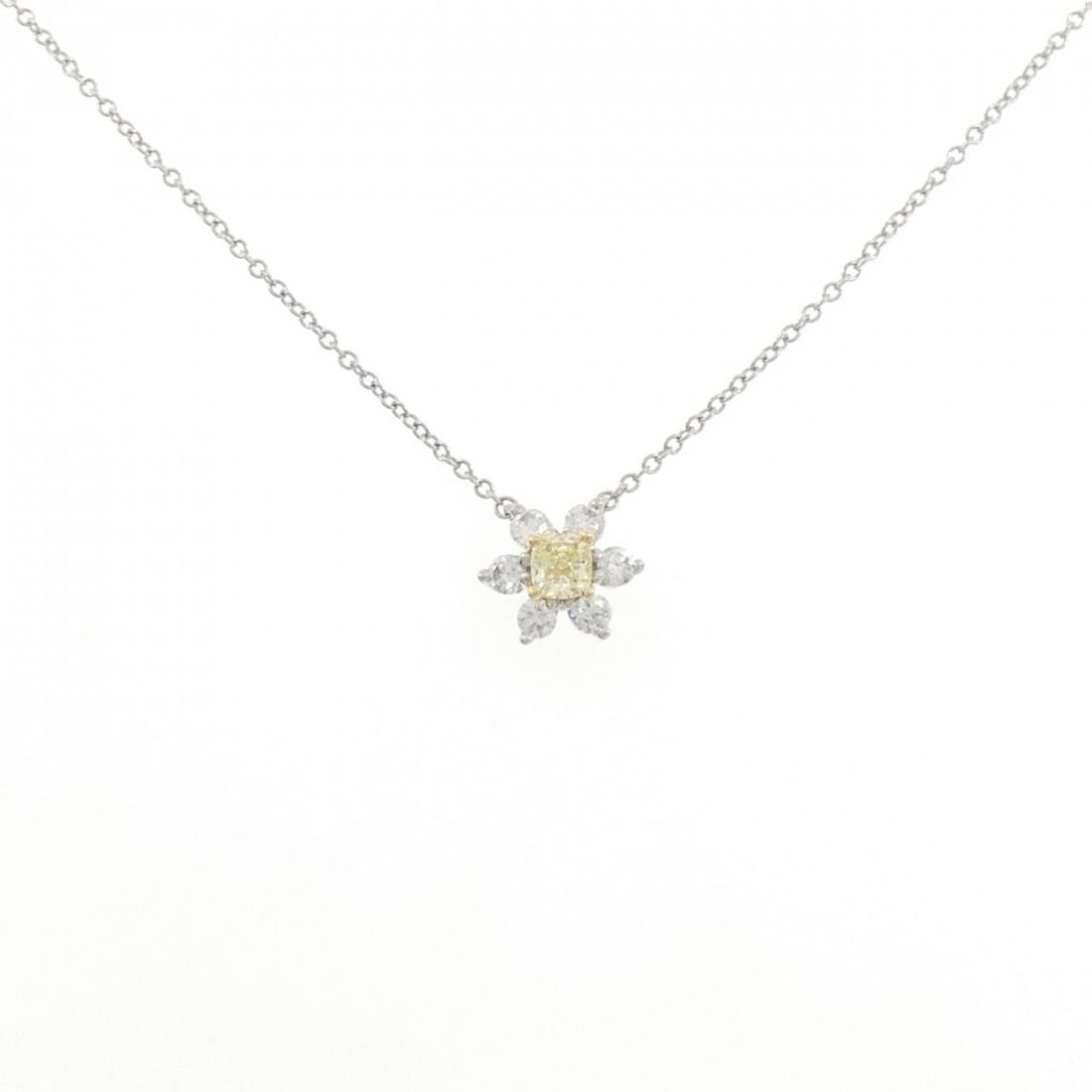 TIFFANY & CO. BUTTERCUP NECKLACE: TIFFANY & Co. Buttercup Necklace Brand: TIFFANY&Co. Type/Style: TIFFANY&Co. Necklace Material: Platinum 950/750 Yellow Gold, Main Stone Natural Color: Platinum Yellow Gold Size: 41cm Pendant length