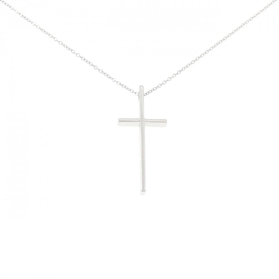 TIFFANY&CO. CROSS NECKLACE: TIFFANY&Co. Cross Necklace Brand: TIFFANY&Co. Type/Style: TIFFANY&Co. Necklace Material: 750 white gold, Color: white gold Size: 48cm Pendant length approx. x width approx.: 30.2mmx13.4mm Chain