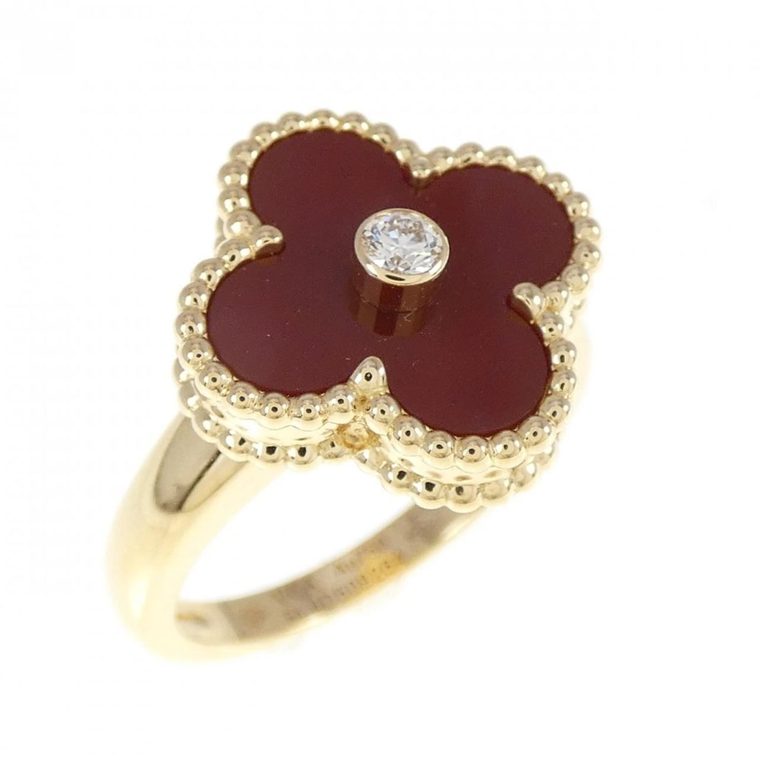 VAN CLEEF & ARPELS ALHAMBRA RING: Van Cleef & Arpels Alhambra Ring Brand: Van Cleef & Arpels Type/Style: Van Cleef & Arpels Ring Material: 750 yellow gold, Main Stone Secondary Stone Natural Color: yellow gold Size: US5 3/4(51)