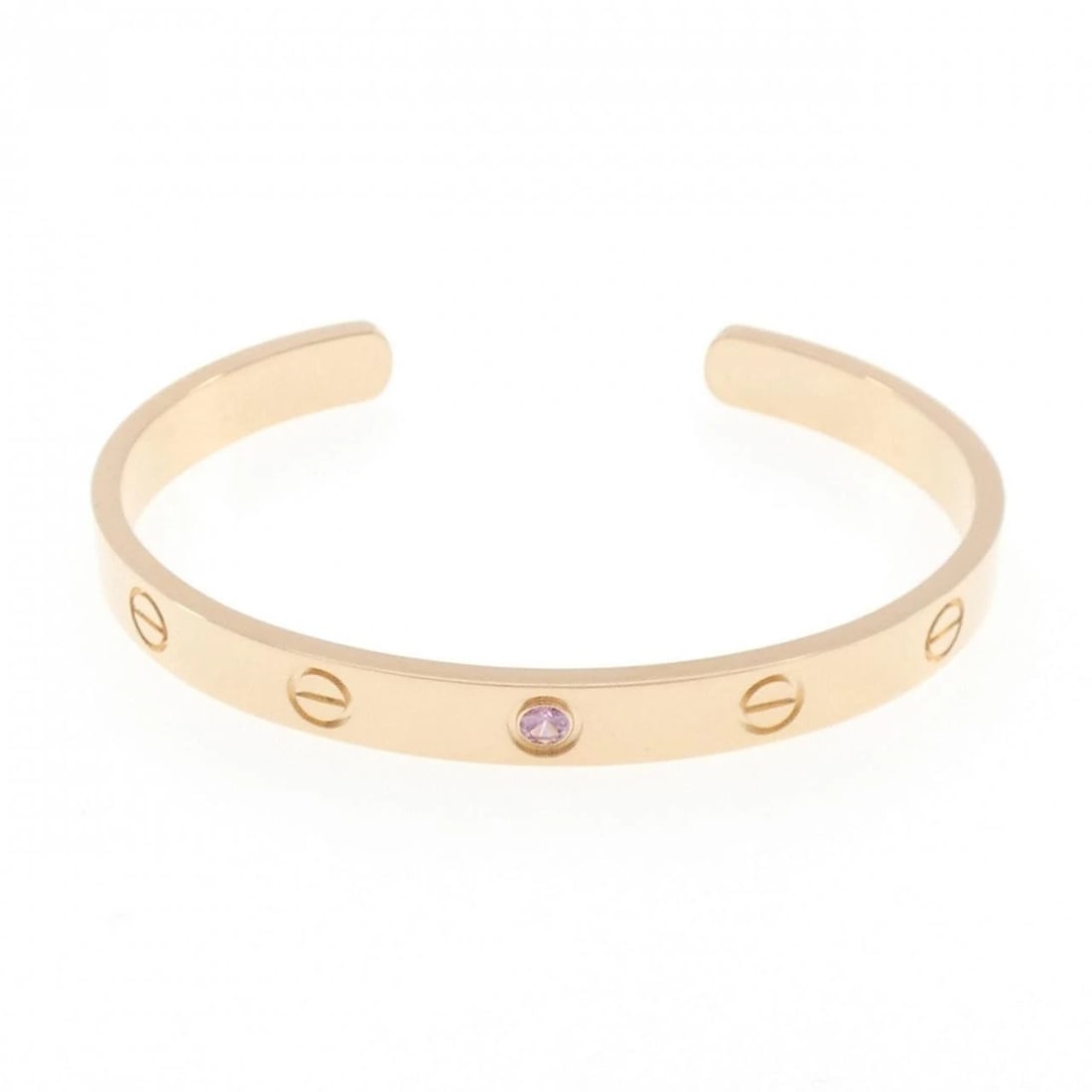 CARTIER LOVE OPEN BRACELET: Cartier Love Open Bracelet Brand: CARTIER Type/Style: Cartier Bracelets Material: 750 Pink Gold, Main Stone Sapphire Color: Pink Gold Size: 15.5cm Max width approx.: 6.1mm Accessories: None