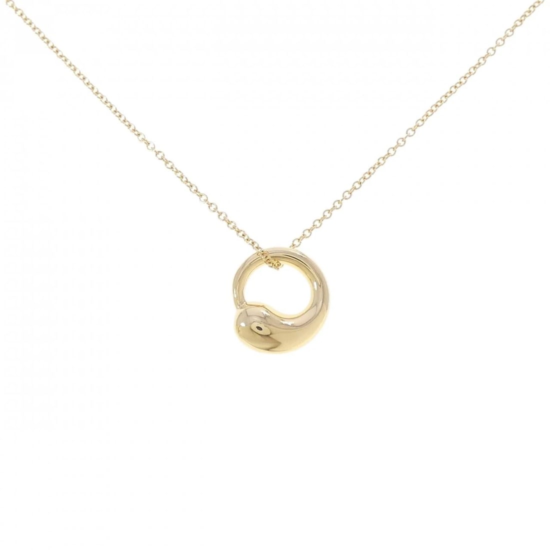 TIFFANY&CO. ETERNAL NECKLACE: TIFFANY&Co. Eternal Necklace Brand: TIFFANY&Co. Type/Style: TIFFANY&Co. Necklace Material: 750 yellow gold, Color: yellow gold Size: 41cm Pendant length approx. x width approx.: 12.7mmx11.5mm Chain