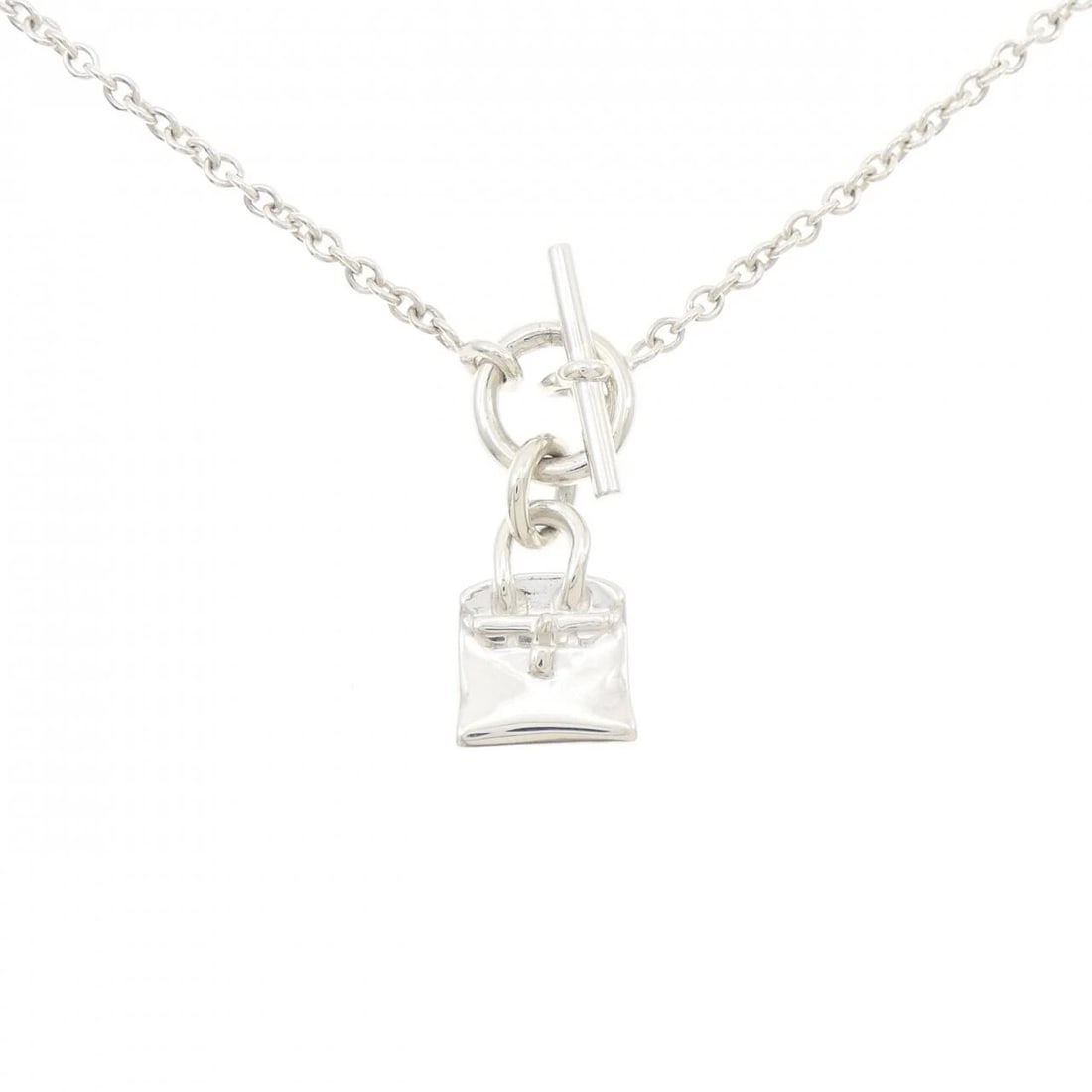 HERMES AMULET BIRKIN NECKLACE: Hermes Amulet Birkin Necklace Brand: HERMES Type/Style: Hermes Necklace Material: 925Silver, Color: Silver Size: 38cm Pendant length approx. x width approx.: 28.0mmx11.6mm Chain maximum width