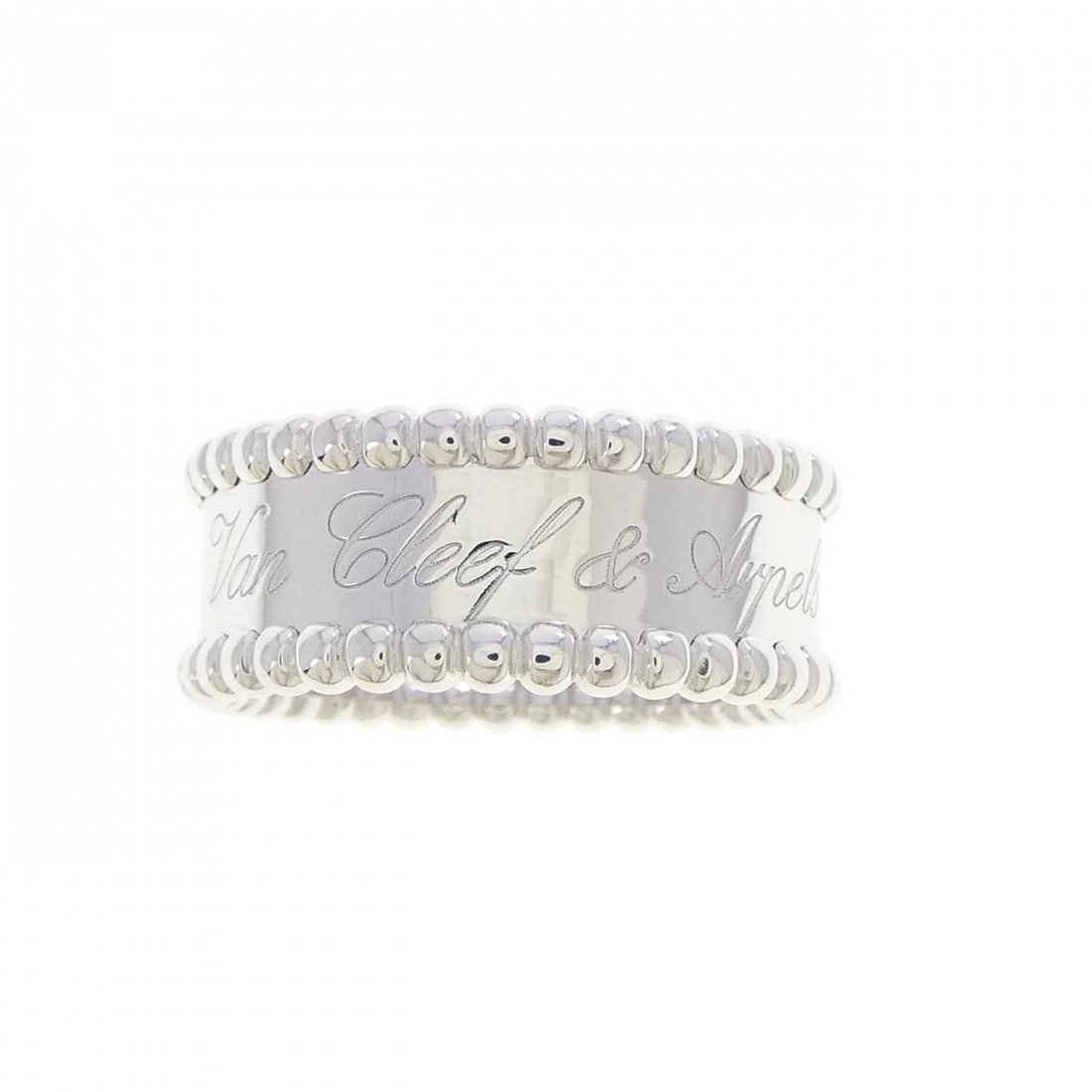 VAN CLEEF & ARPELS PERLEE SENIOR RING: Van Cleef & Arpels Perlee Senior Ring Brand: Van Cleef & Arpels Type/Style: Van Cleef & Arpels Ring Material: 750 white gold, Color: white gold Size: US5 3/4(51) Accessories: None Accessories Notice: