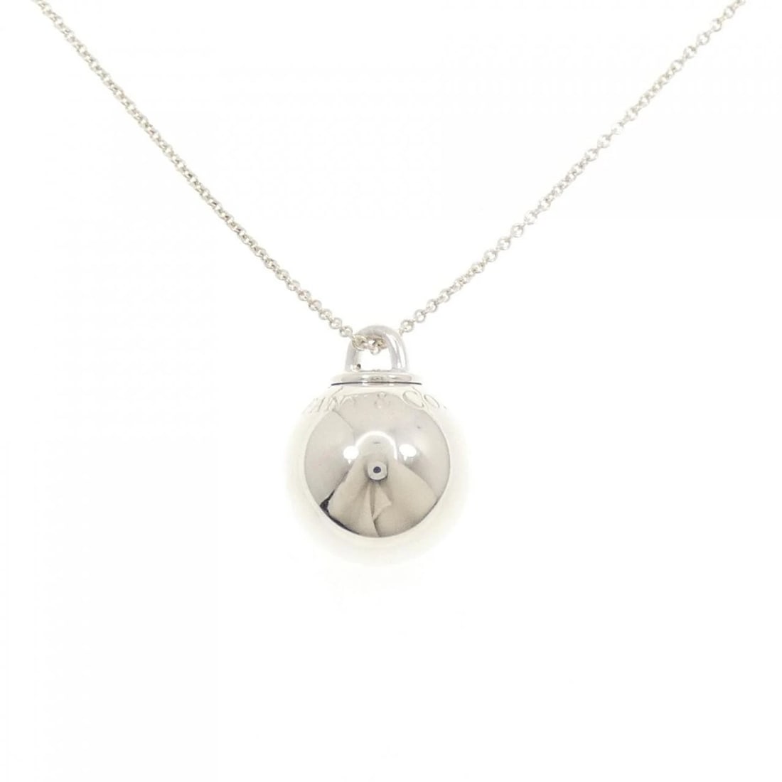 TIFFANY&CO. BALL NECKLACE: TIFFANY&Co. Ball Necklace Brand: TIFFANY&Co. Type/Style: TIFFANY&Co. Necklace Material: 925Silver, Color: Silver Size: 71-81cm Pendant length approx. x width approx.: 23.8mmx18.8mm Chain maximum width