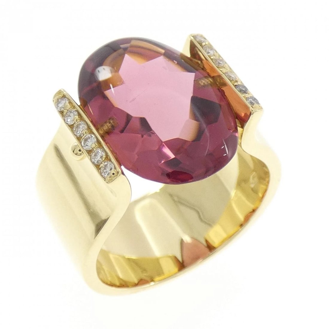 BIBIJI TOURMALINE RING: Bibiji Tourmaline Ring Brand: BIBIGI Type/Style: Bibizi Ring Material: 750 yellow gold, Color: yellow gold Size: US5 1/4 Accessories: None Accessories Notice: When purchasing pre-owned goods, please