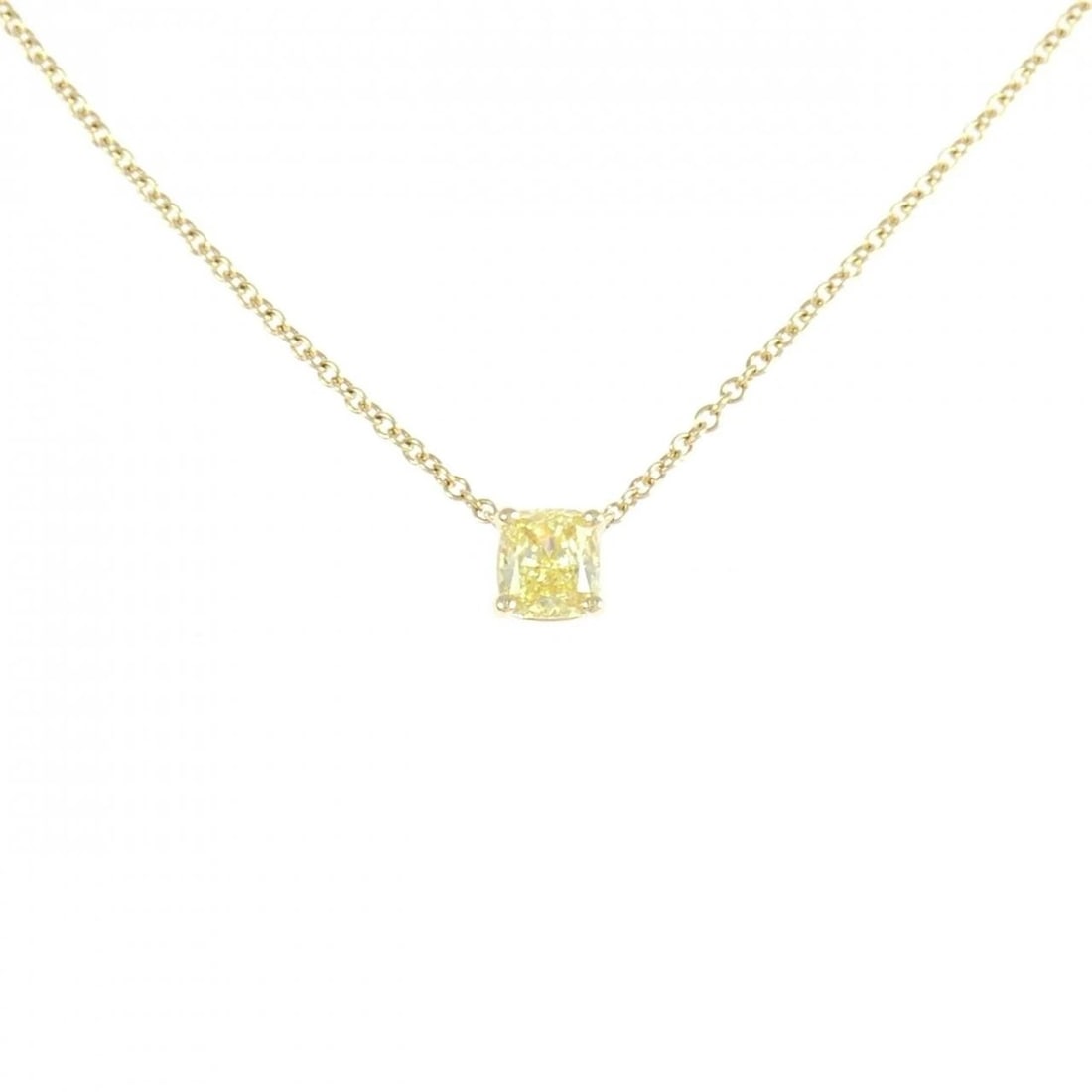 TIFFANY&CO. DIAMOND NECKLACE: TIFFANY&Co. Diamond Necklace Brand: TIFFANY&Co. Type/Style: TIFFANY&Co. Necklace Material: 750 yellow gold, Main Stone Natural Color: yellow gold Size: 41?46cm Pendant length approx. x width approx.: