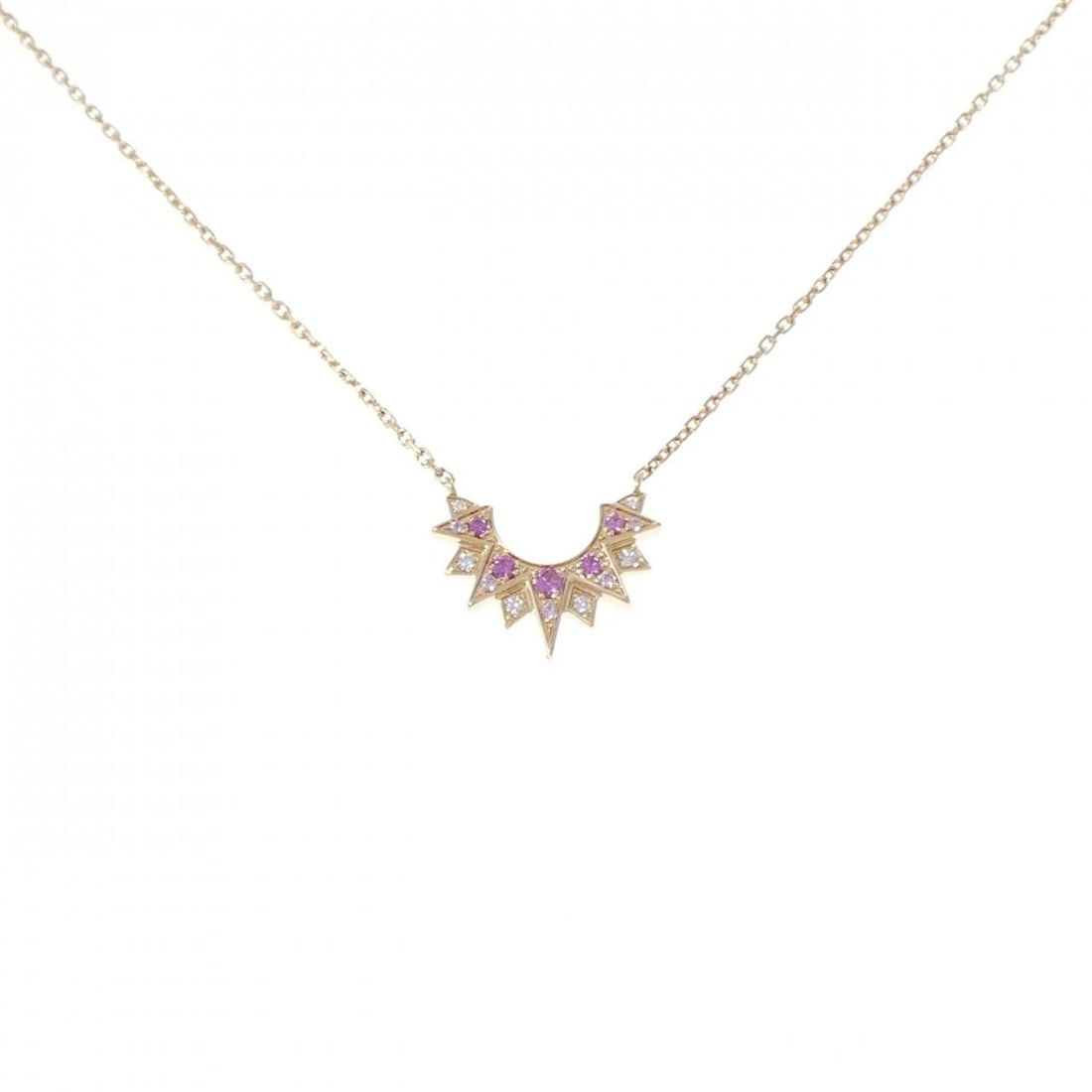 PIAGET SUNLIGHT NECKLACE: PIAGET Sunlight Necklace Brand: PIAGET Type/Style: PIAGET Necklace Material: 750 Pink Gold, Main Stone Sapphire Color: Pink Gold Size: 39?42cm Pendant length approx. x width approx.: 11.9mmx15.8mm