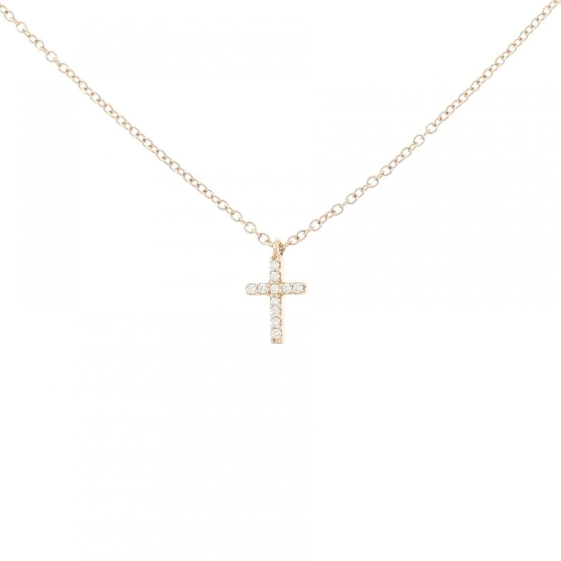 TIFFANY&CO. CROSS NECKLACE: TIFFANY&Co. Cross Necklace Brand: TIFFANY&Co. Type/Style: TIFFANY&Co. Necklace Material: 750 Pink Gold, Main Stone Natural Color: Pink Gold Size: 41cm Pendant length approx. x width approx.: