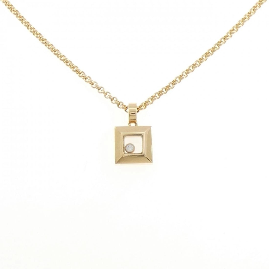 CHOPARD DIAMOND NECKLACE: Chopard Diamond Necklace Brand: Chopard Type/Style: Chopard Necklace Material: 750 yellow gold, Main Stone Natural Color: yellow gold Size: 42cm Pendant length approx. x width approx.: 16.5mmx9.9mm Ch