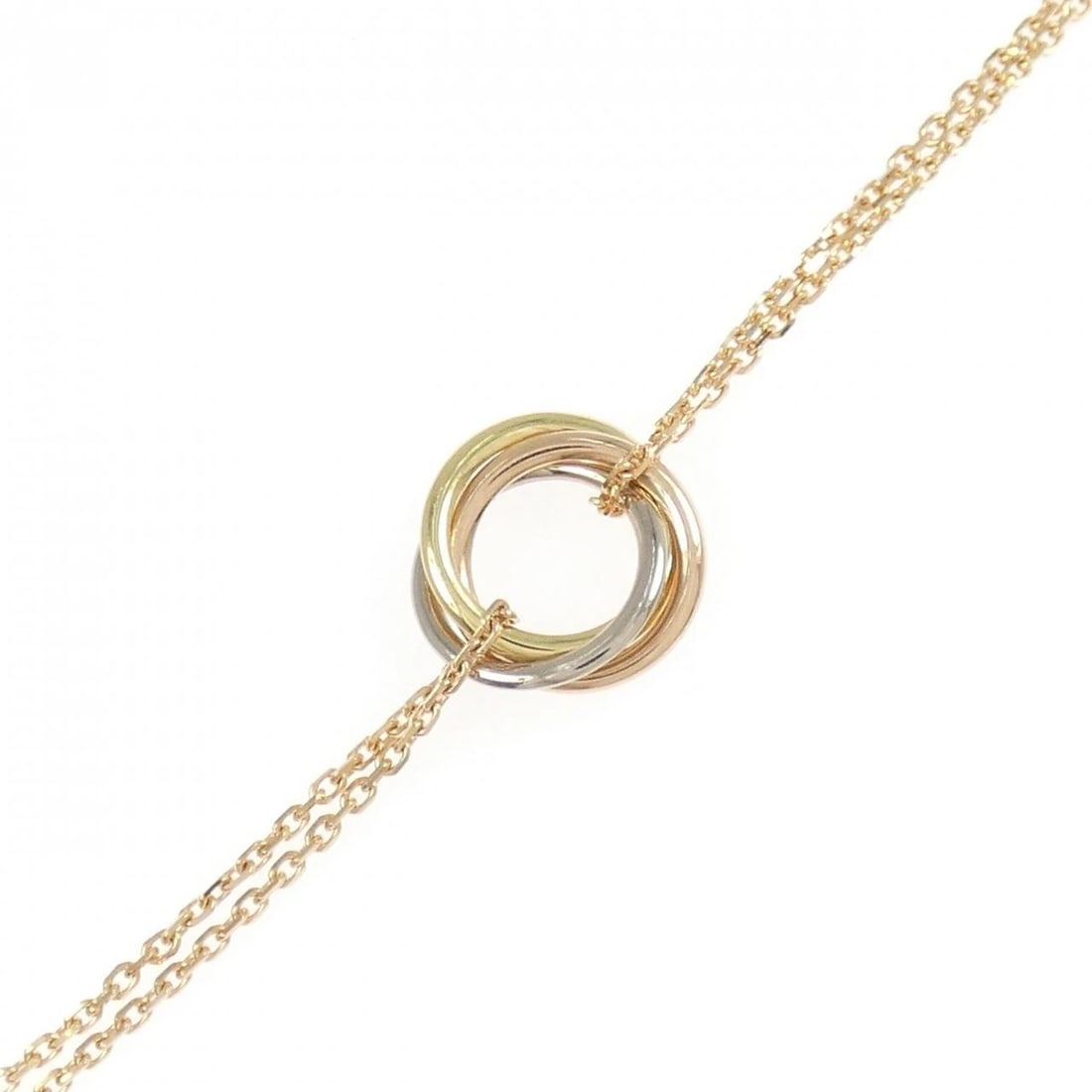 CARTIER TRINITY BRACELET: Cartier Trinity Bracelet Brand: CARTIER Type/Style: Cartier Bracelets Material: 750 Yellow Gold/750 White Gold/750 Pink Gold, Color: Yellow Gold White Gold Pink Gold Size: 16-18cm Max width approx.: