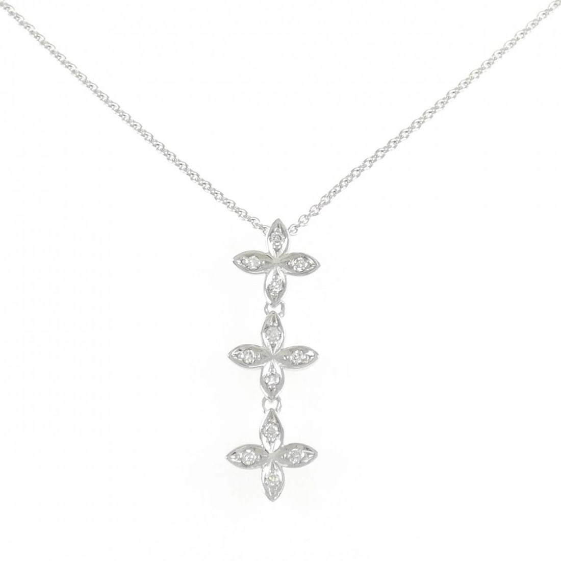 MIKIMOTO DIAMOND NECKLACE: Mikimoto Diamond Necklace Brand: MIKIMOTO Type/Style: Mikimoto Necklace Material: K18 white gold, Main Stone Natural Color: white gold Size: 42cm Pendant length approx. x width approx.: 29.4mmx9.2mm C