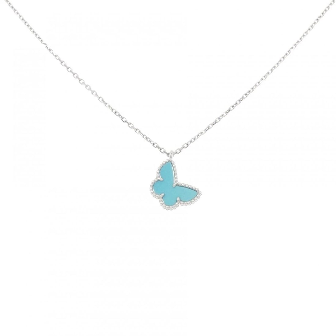 VAN CLEEF & ARPELS SWEET ALHAMBRA NECKLACE: Van Cleef & Arpels Sweet Alhambra Necklace Brand: Van Cleef & Arpels Type/Style: Van Cleef & Arpels Necklace Material: 750 white gold, Color: white gold Size: 43?45cm Pendant length approx. x width ap