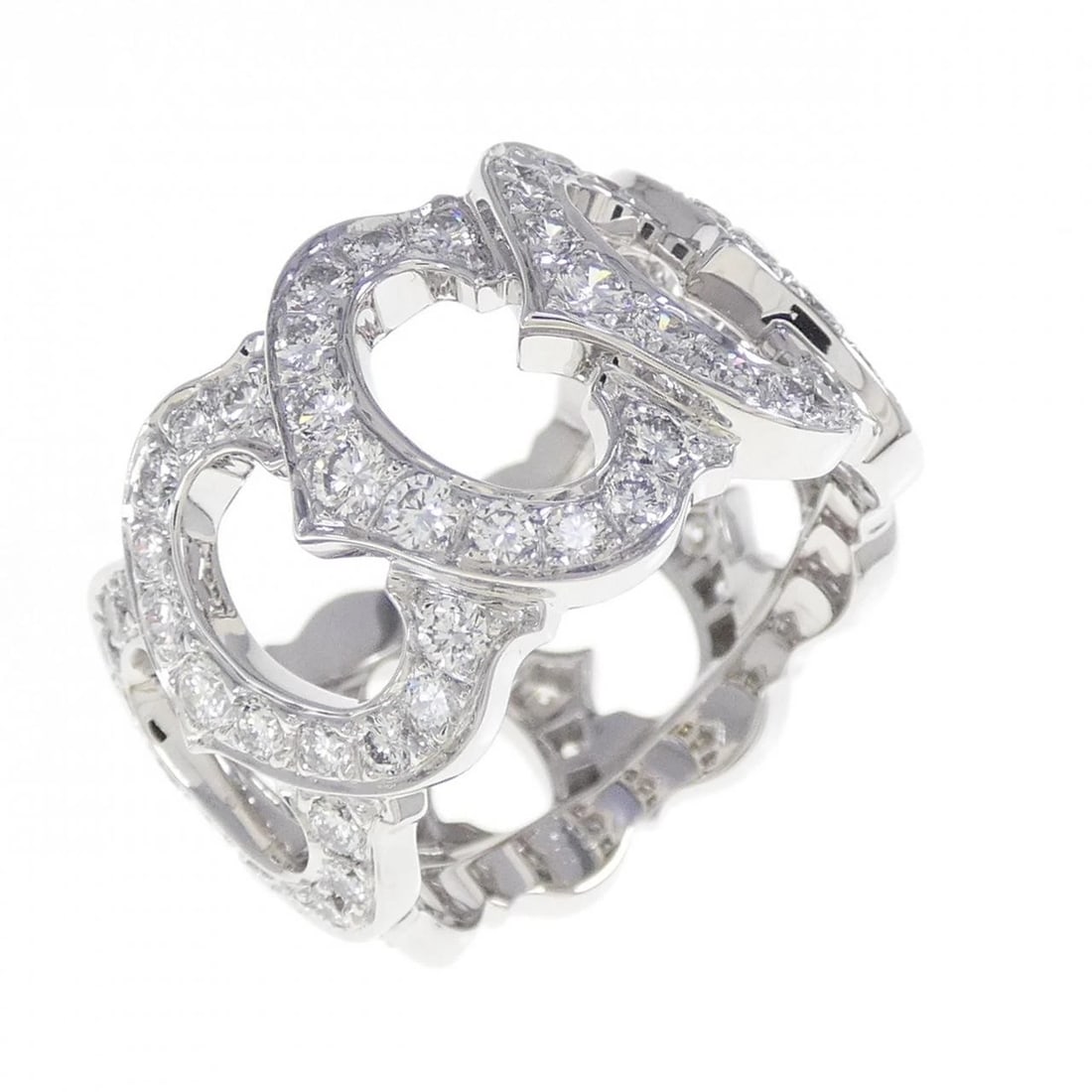 CARTIER C DE CARTIER RING: Cartier C de Cartier Ring Brand: CARTIER Type/Style: Cartier Ring Material: 750 white gold, Main Stone Natural Color: white gold Size: US6 1/2(53) Accessories: None Accessories Notice: Whe