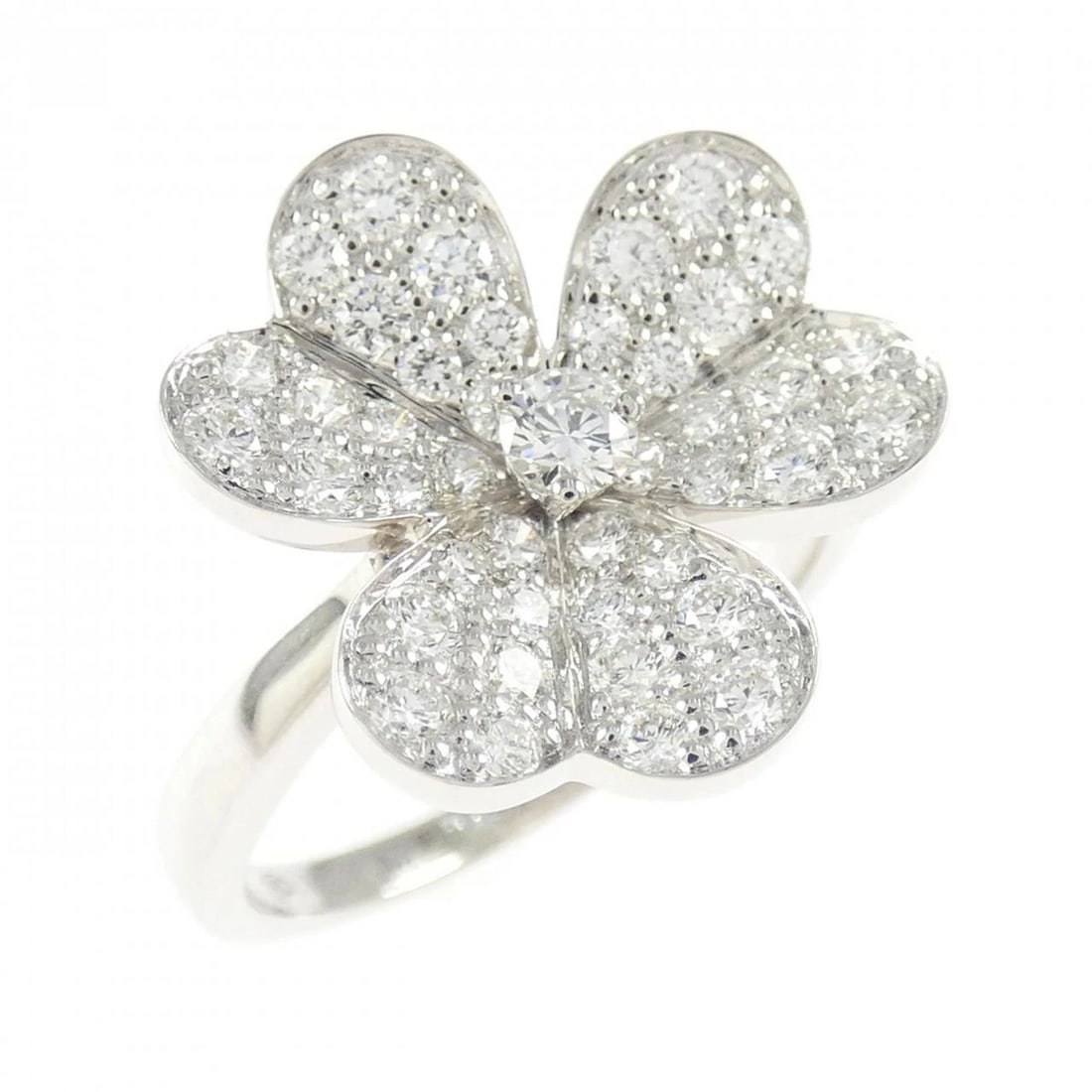 VAN CLEEF & ARPELS FRIVOLE RING: Van Cleef & Arpels Frivole Ring Brand: Van Cleef & Arpels Type/Style: Van Cleef & Arpels Ring Material: 750 white gold, Main Stone Natural Color: white gold Size: US6 1/4(52) Accessories: None