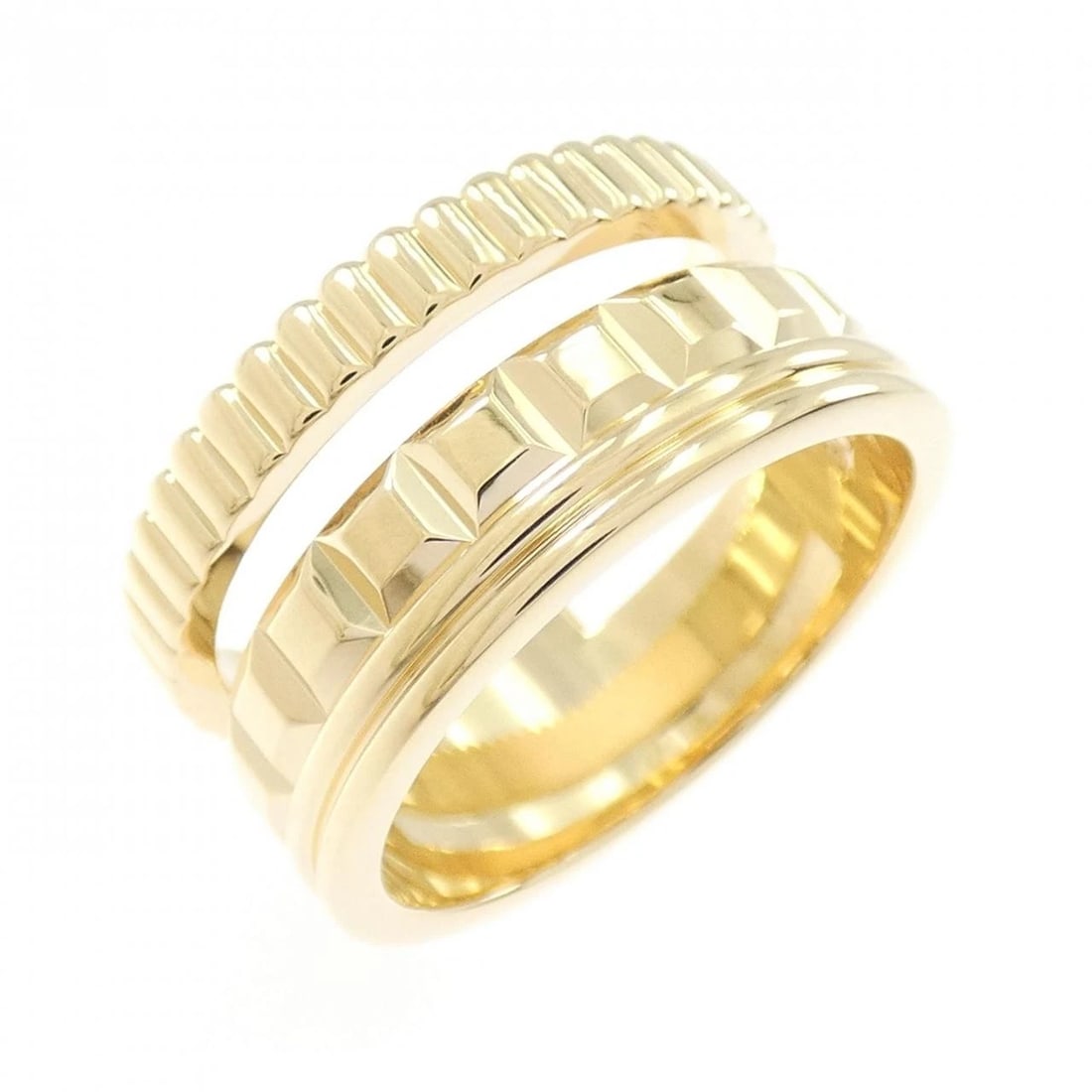 BOUCHERON QUATRE RING: Boucheron Quatre Ring Brand: Boucheron Type/Style: Boucheron Ring Material: 750 yellow gold, Color: yellow gold Size: US6 1/2(53) Accessories: None Accessories Notice: When purchasing pre-