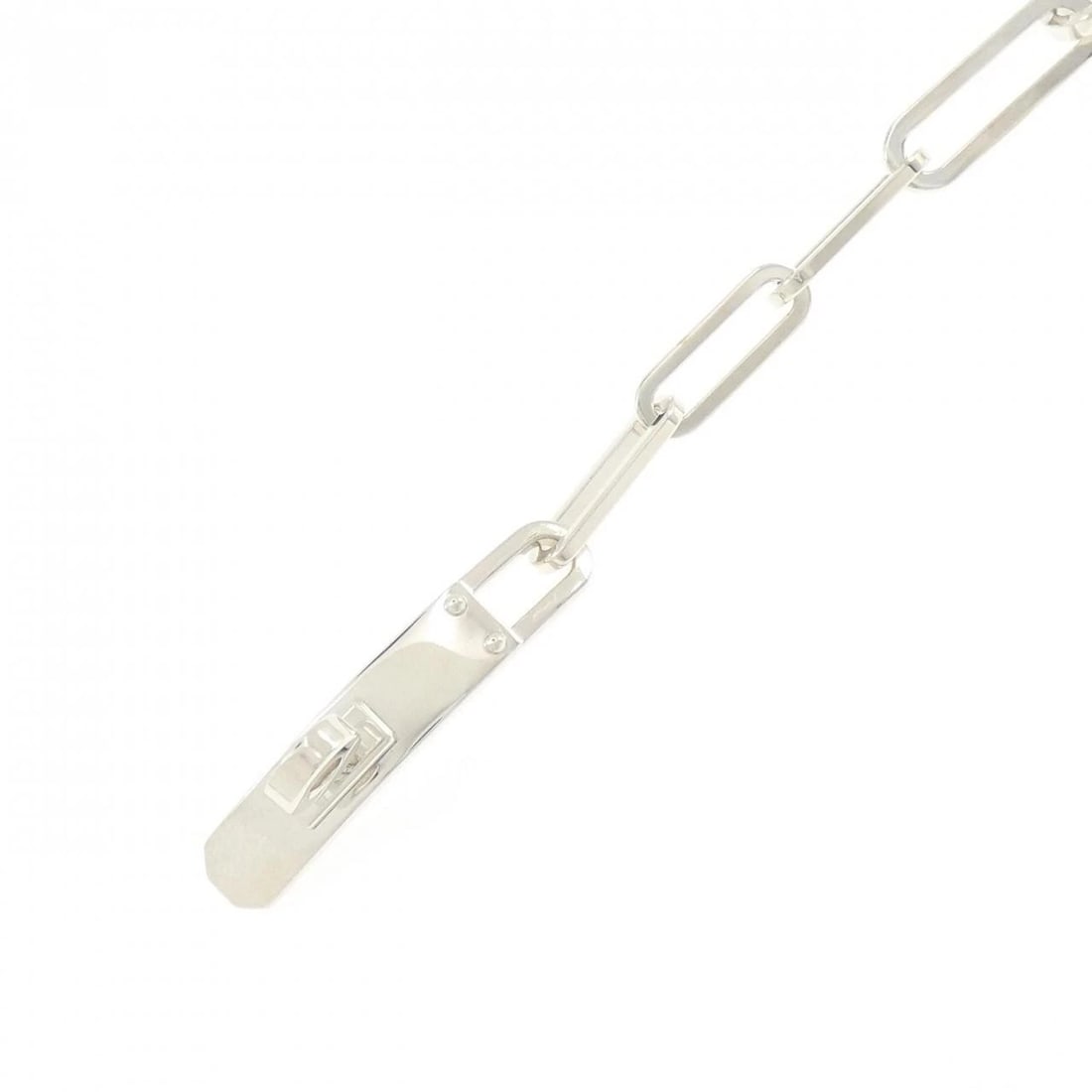 HERMES KELLY CHAINE BRACELET: Hermes Kelly Chaine Bracelet Brand: HERMES Type/Style: Hermes Bracelet Material: 925Silver, Color: Silver Size: 19cm Max width approx: 7.4mm Accessories: None Accessories Notice: When purchasing