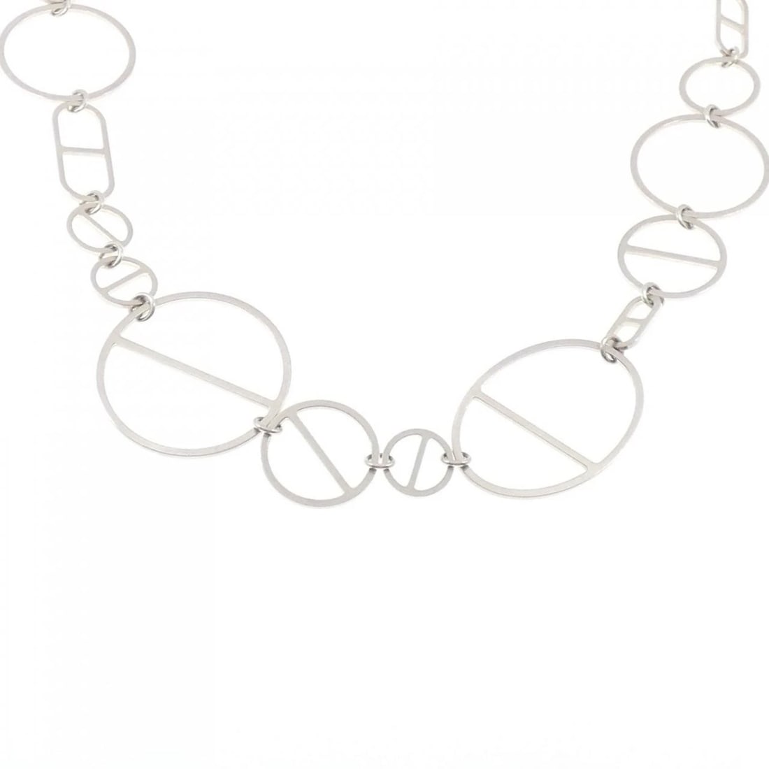HERMES NECKLACE: Hermes Necklace Brand: HERMES Type/Style: Hermes Necklace Material: 925Silver, Color: Silver Size: 102cm Max width approx.: 50.0mm Chain maximum width approx.: 3.1mm Accessories: None Accessories