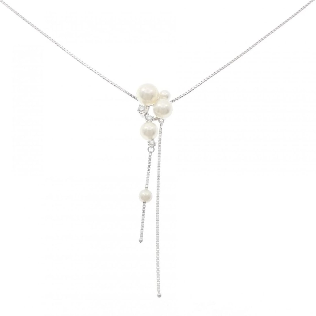 TASAKI AKOYA PEARL NECKLACE: Tasaki Akoya Pearl Necklace Brand: TASAKI Type/Style: Tasaki Necklace Material: K18 white gold, Color: white gold Size: 45cm Pendant length approx. x width approx.: 69.0mmx11.6mm Chain maximum width a