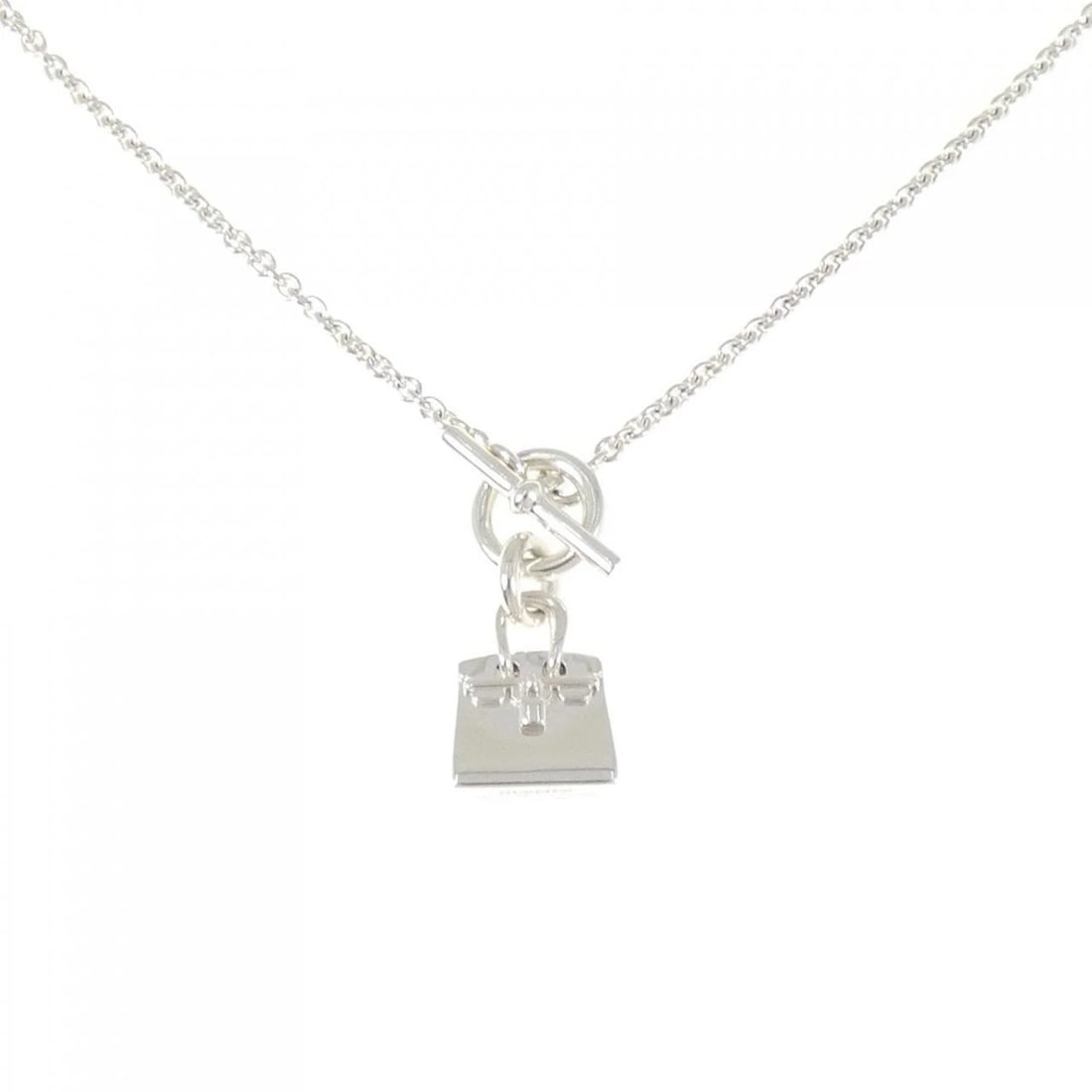 HERMES AMULET KELLY NECKLACE: Hermes Amulet Kelly Necklace Brand: HERMES Type/Style: Hermes Necklace Material: 925Silver, Color: Silver Size: 40cm Pendant length approx. x width approx.: 28.2mmx12.6mm Chain maximum width approx.: