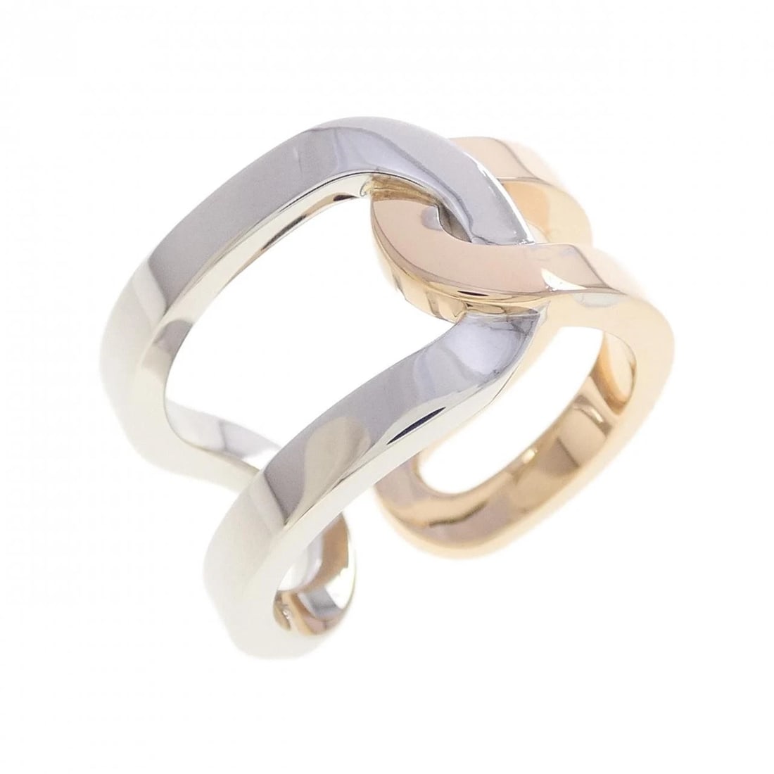 PIAGET 750WG/750PG RING: PIAGET 750WG/750PG Ring Brand: PIAGET Type/Style: PIAGET Ring Material: 750 white gold/750 pink gold, Color: white gold yellow gold Size: US7 1/4(55) Accessories: None Accessories Notice: