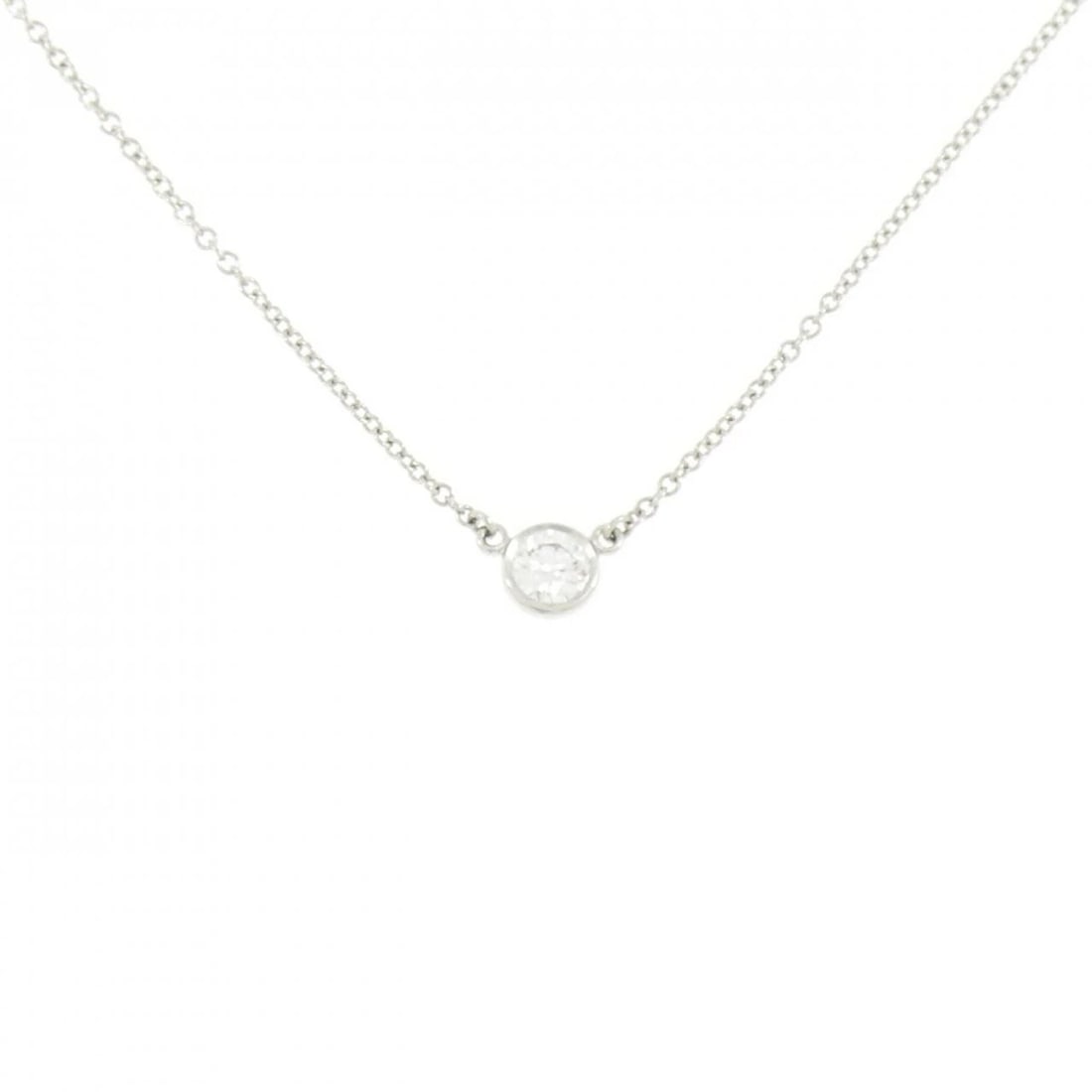 TIFFANY & CO. BY THE YARD NECKLACE: TIFFANY & Co. By the Yard Necklace Brand: TIFFANY&Co. Type/Style: TIFFANY&Co. Necklace Material: Platinum950, Main Stone Natural Color: Platinum Size: 41cm Diameteraround: 4.7mm Chain maximum width ap
