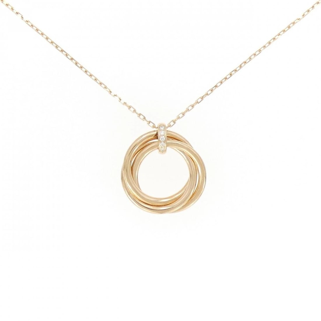 CARTIER TRINITY NECKLACE: Cartier Trinity Necklace Brand: CARTIER Type/Style: Cartier Necklace Material: 750 Pink Gold, Main Stone Natural Color: Pink Gold Size: 42cm Pendant length approx. x width approx.: 20.4mmx18.7mm Chain