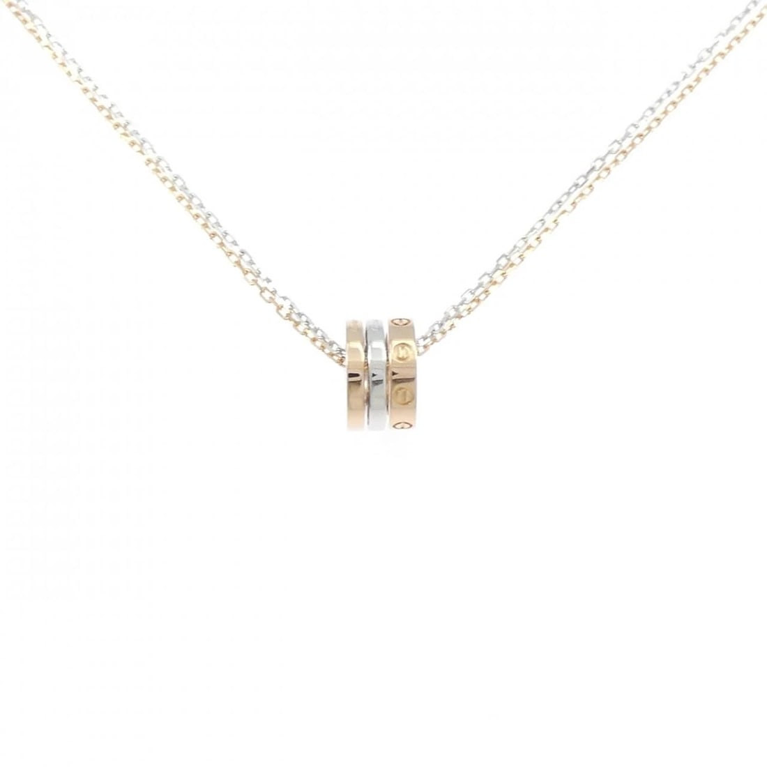 CARTIER LOVE NECKLACE: Cartier Love Necklace Brand: CARTIER Type/Style: Cartier Necklace Material: 750 pink gold/750 white gold, Main Stone Natural Color: pink gold white gold Size: 38?41cm Pendant length approx. x width