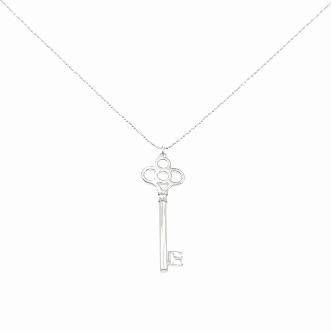 TIFFANY & CO. CROWN KEY NECKLACE: TIFFANY & Co. Crown Key Necklace Brand: TIFFANY&Co. Type/Style: TIFFANY&Co. Necklace Material: 925Silver, Color: Silver Size: 76cm Pendant length approx. x width approx.: 67.4mmx20.7mm Chain maximum w