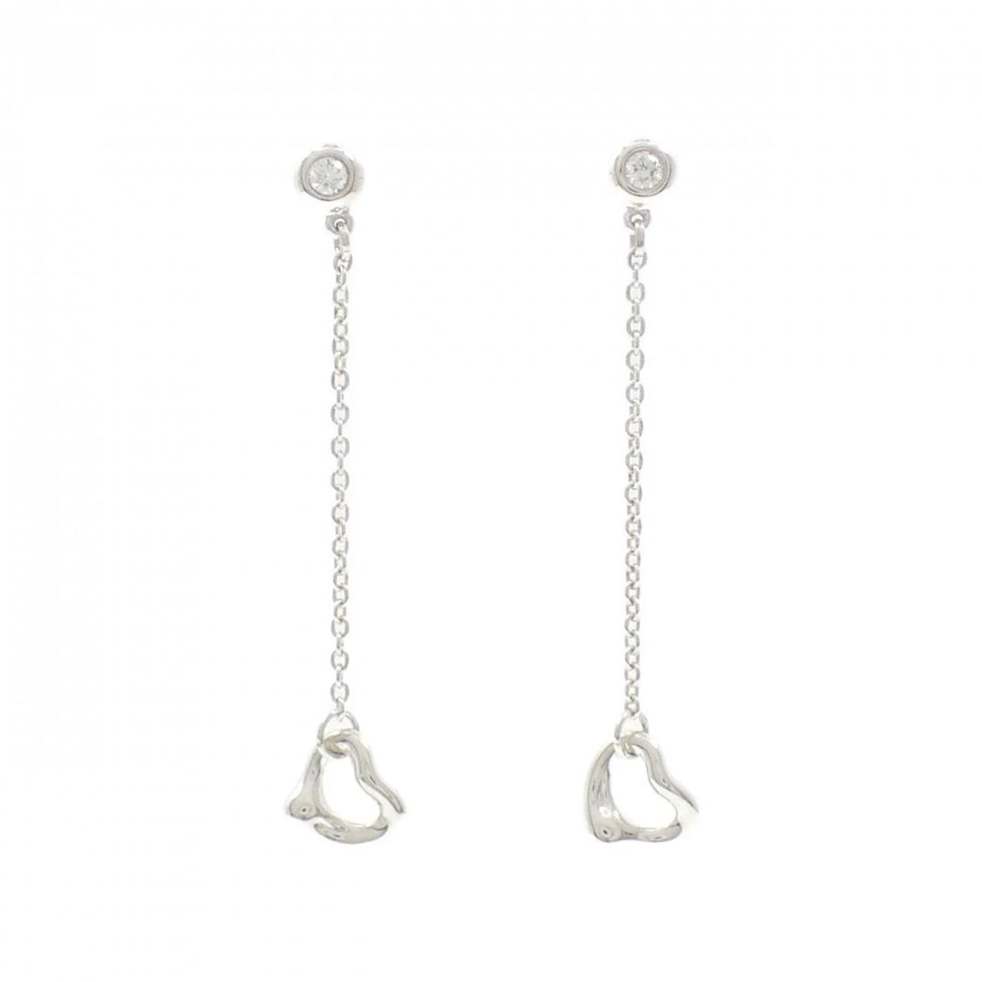 TIFFANY & CO. OPEN HEART PIERCE: TIFFANY & Co. Open Heart Pierce Brand: TIFFANY&Co. Type/Style: TIFFANY&Co. Pierce/Earring Material: 925Silver, Main Stone Natural Color: Silver Size: Approx. height x width: 38.8mm x 7.0mm