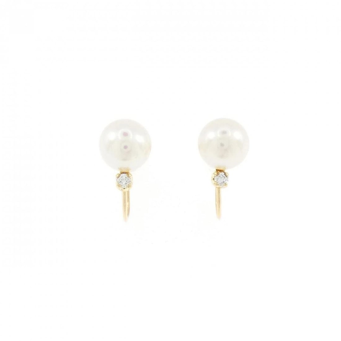 MIKIMOTO FRESHWATER PEARL EARRINGS: Mikimoto Freshwater Pearl Earrings Brand: MIKIMOTO Type/Style: MIKIMOTO Pierce/Earring Material: K18 yellow gold, Main Stone Secondary Stone Natural Color: yellow gold Size: Approx. height x width: 9.