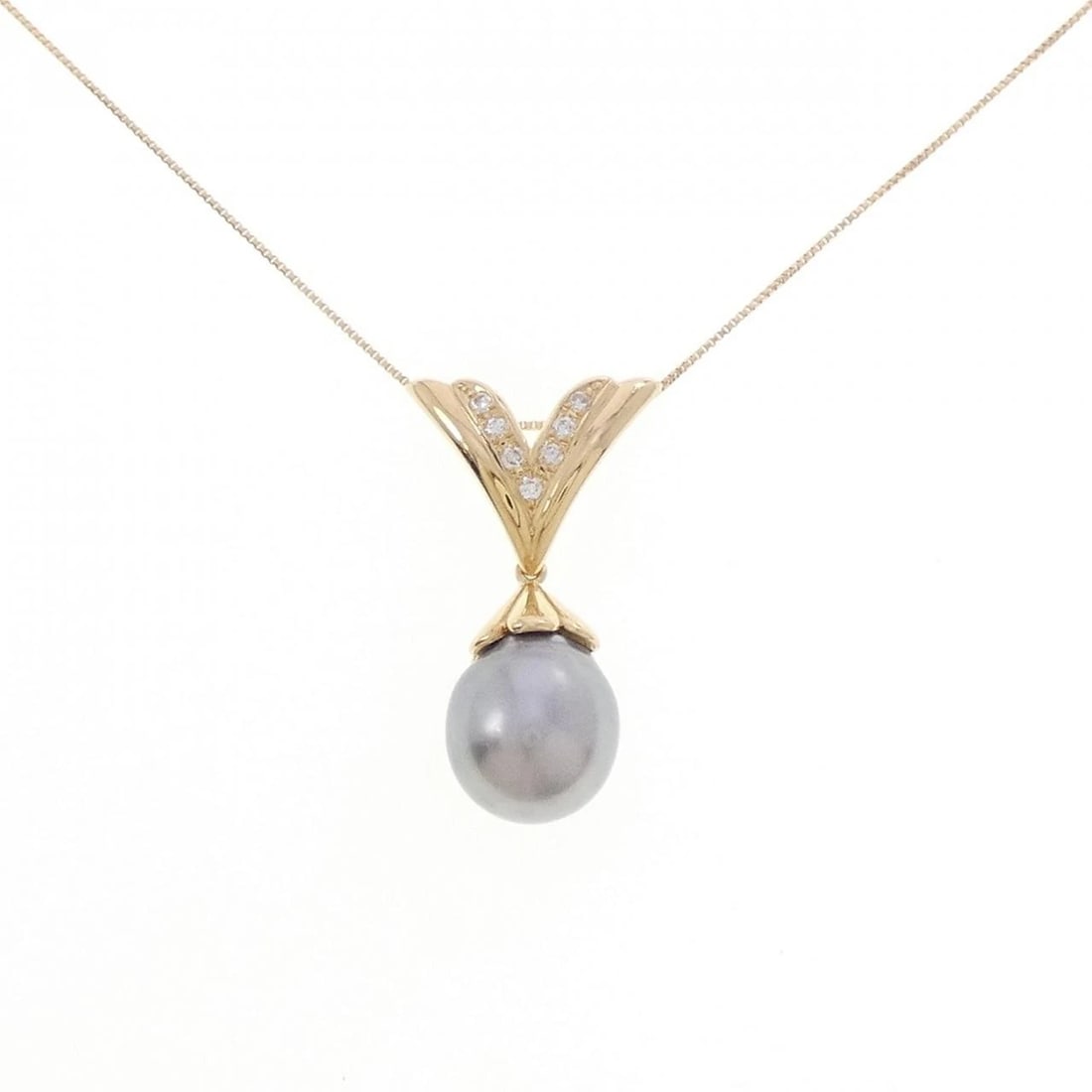 TASAKI BLACK PEARL NECKLACE: TASAKI Black Pearl Necklace Brand: TASAKI Type/Style: Tasaki Necklace Material: K18 yellow gold, Color: yellow gold Size: 45cm Pendant length approx. x width approx.: 28.1mmx16.0mm Chain maximum