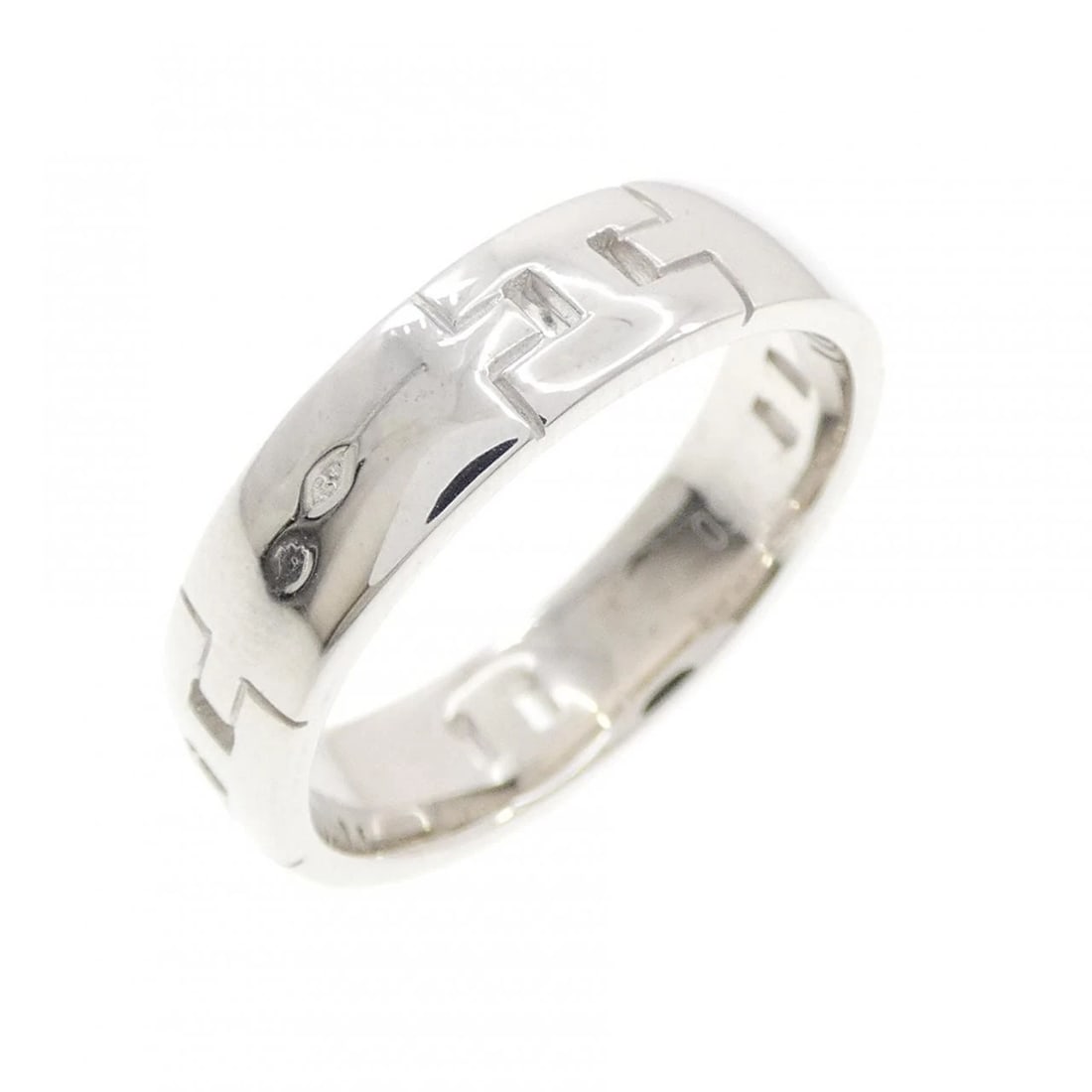 HERMES HERCULES PETITE MODEL RING: Hermes Hercules Petite Model Ring Brand: HERMES Type/Style: Hermes Ring Material: 750 white gold, Color: white gold Size: US8(57) Accessories: None Accessories Notice: When purchasing pre-owned