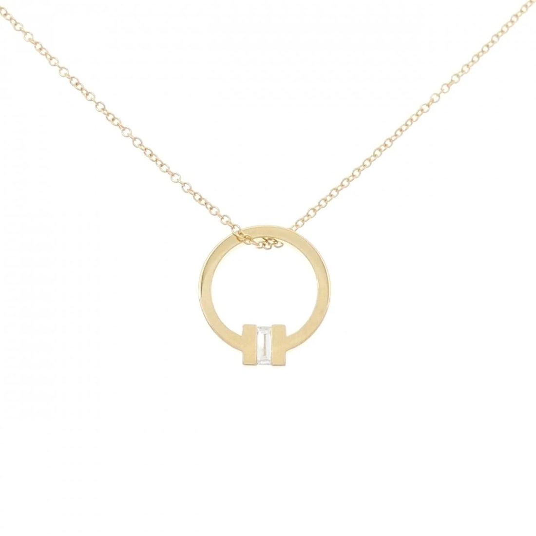 TIFFANY & CO. T-SQUARE NECKLACE: TIFFANY & Co. T-Square Necklace Brand: TIFFANY&Co. Type/Style: TIFFANY&Co. Necklace Material: 750 yellow gold, Main Stone Natural Color: yellow gold Size: 40?45cm Pendant length approx. x width