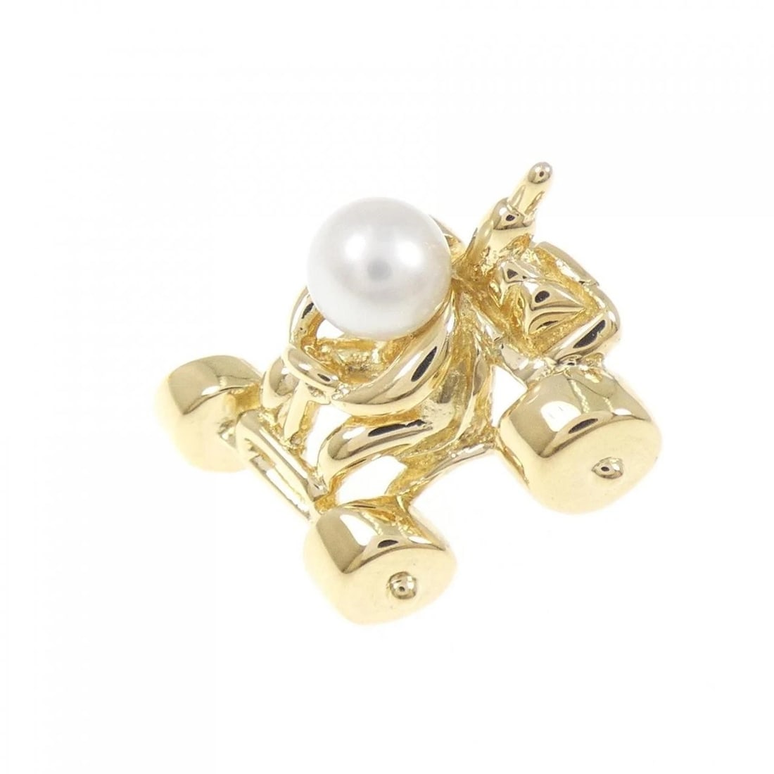 MIKIMOTO AKOYA PEARL BROOCH: Mikimoto Akoya Pearl Brooch Brand: MIKIMOTO Type/Style: MIKIMOTO Pendant/Brooch Material: K18 yellow gold, Color: yellow gold Size: Approximate dimensions: 12.1cm (height) x 16.6cm (width)