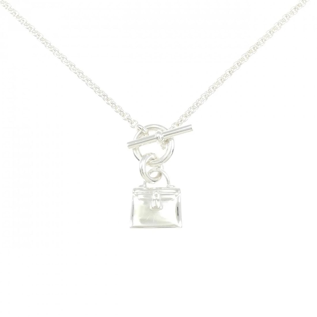 HERMES AMULET KELLY NECKLACE: Hermes Amulet Kelly Necklace Brand: HERMES Type/Style: Hermes Necklace Material: 925Silver, Color: Silver Size: 41cm Pendant length approx. x width approx.: 27.0mmx12.4mm Chain maximum width approx.: