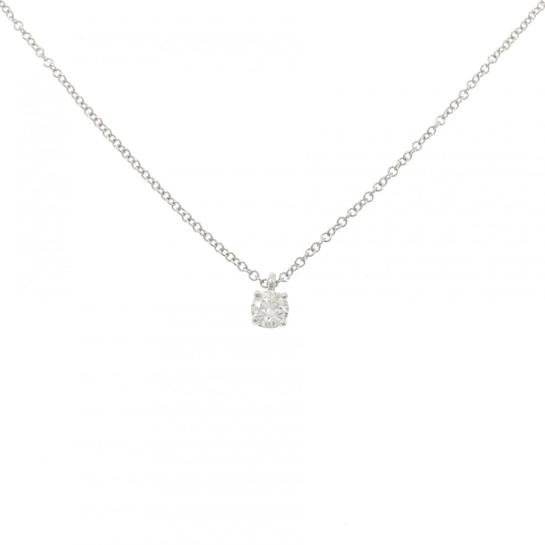 TIFFANY&CO. SOLITAIRE NECKLACE: TIFFANY&Co. Solitaire Necklace Brand: TIFFANY&Co. Type/Style: TIFFANY&Co. Necklace Material: Platinum950, Main Stone Natural Color: Platinum Size: 41cm Pendant length approx. x width approx.: