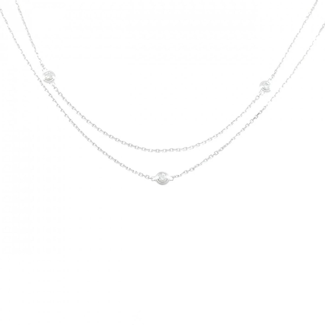CARTIER DIAMANTS LEGERS 12P NECKLACE: Cartier Diamants Legers 12P Necklace Brand: CARTIER Type/Style: Cartier Necklace Material: 750 white gold, Main Stone Natural Color: white gold Size: 90cm Max width approx.: 3.3mm Chain maximum width