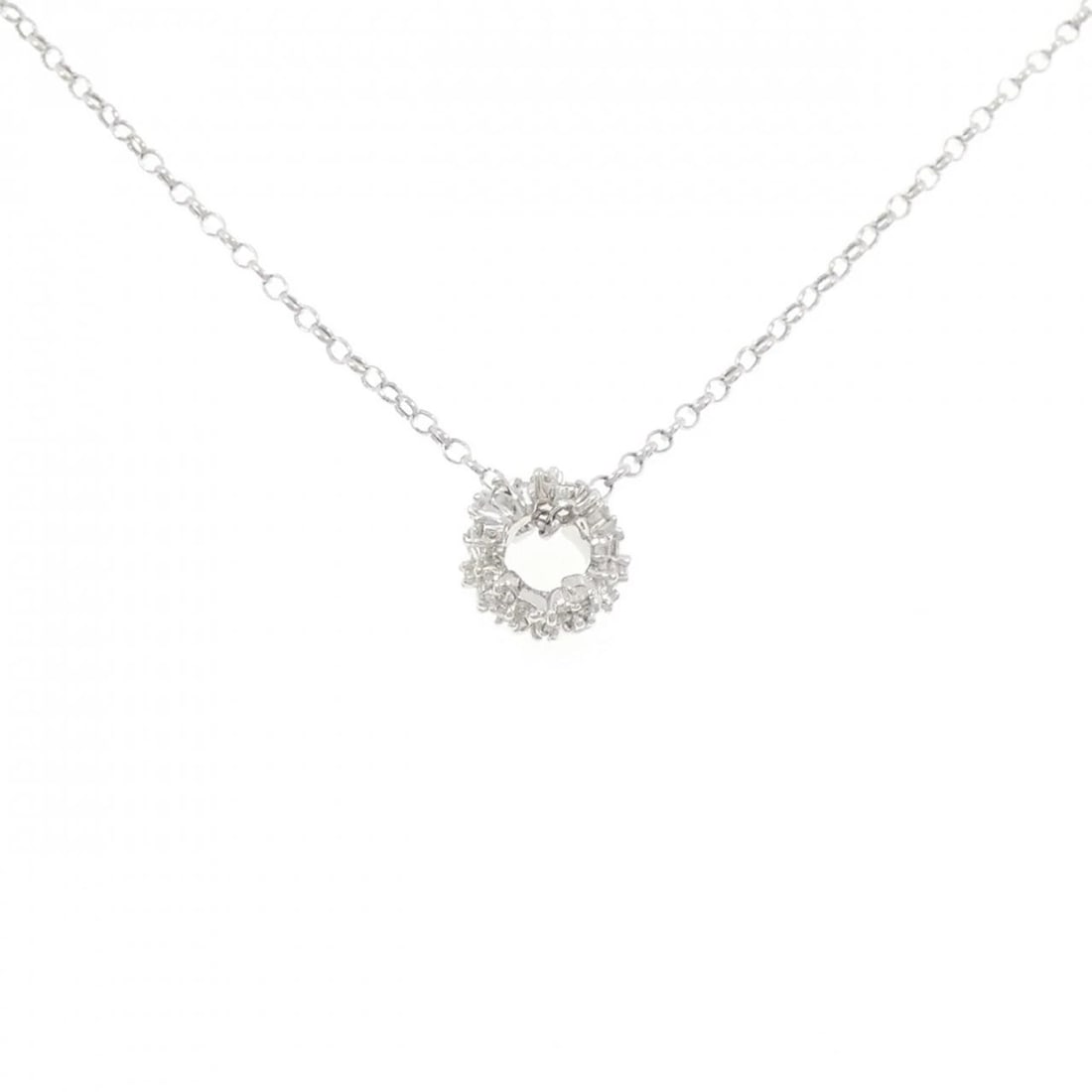 PONTE VECCHIO DIAMOND NECKLACE: Ponte Vecchio Diamond Necklace Brand: Ponte Vecchio Type/Style: Ponte Vecchio Necklace Material: 18K White Gold/750 White Gold, Main Stone Natural Color: White Gold Size: 50cm Pendant length approx.