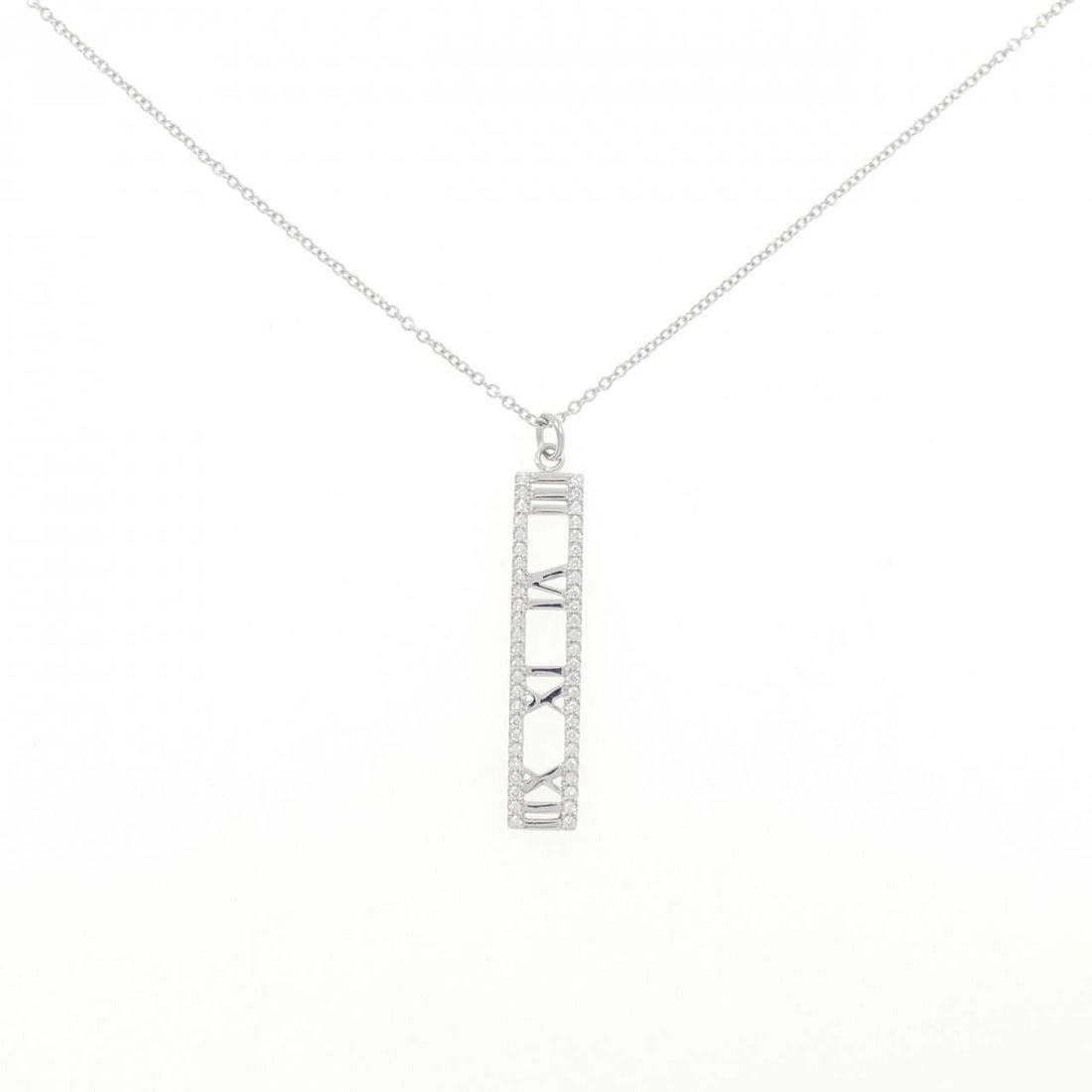 TIFFANY & CO. ATLAS NECKLACE: TIFFANY & Co. Atlas Necklace Brand: TIFFANY&Co. Type/Style: TIFFANY&Co. Necklace Material: 750 white gold, Color: White Gold Size: 41cm Pendant length approx. x width approx.: 30.9mmx5.7mm Chain
