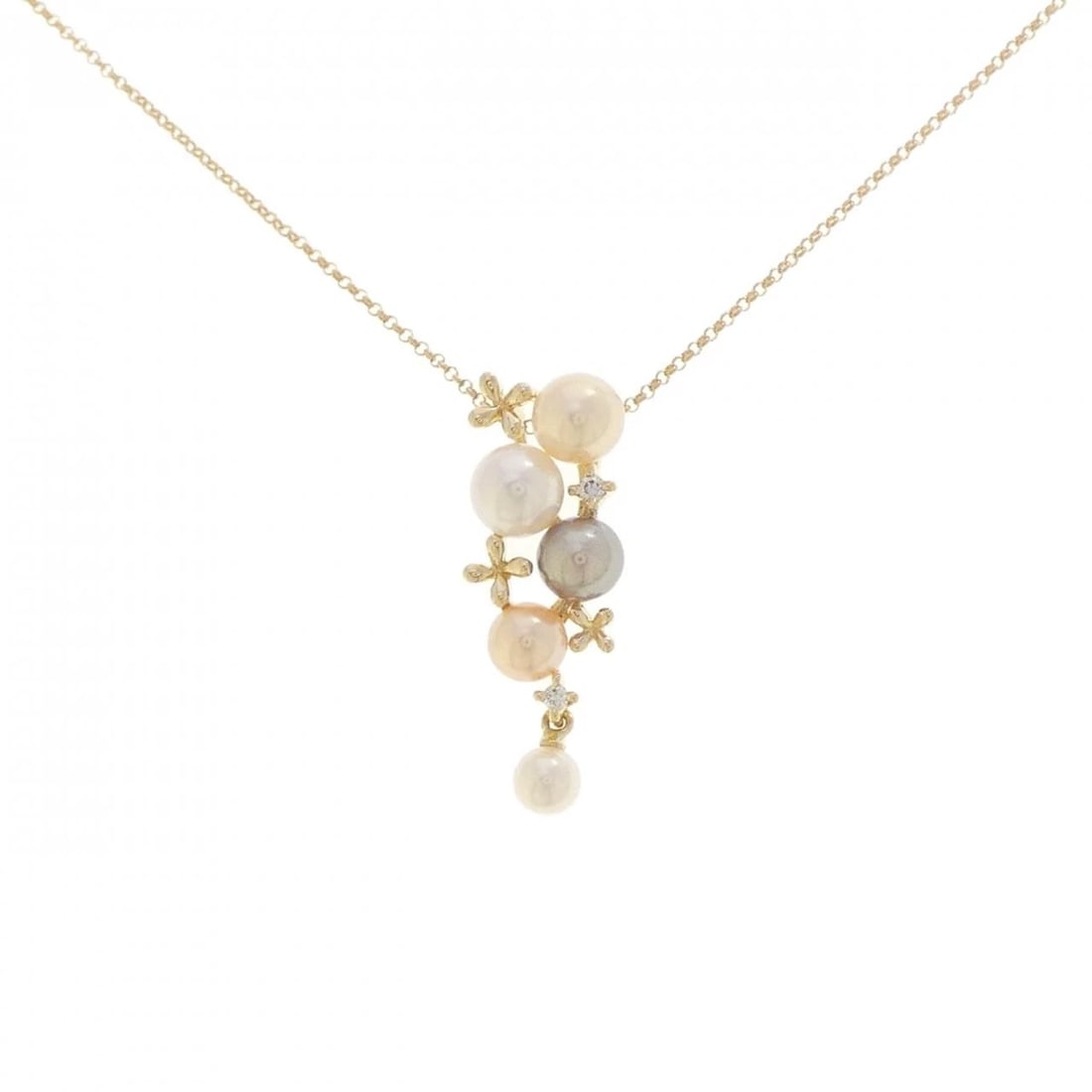 TASAKI FRESHWATER PEARL NECKLACE: Tasaki Freshwater Pearl Necklace Brand: TASAKI Type/Style: Tasaki Necklace Material: K18 yellow gold, Color: yellow gold Size: 40cm Pendant length approx. x width approx.: 26.0mmx9.4mm Chain maximum