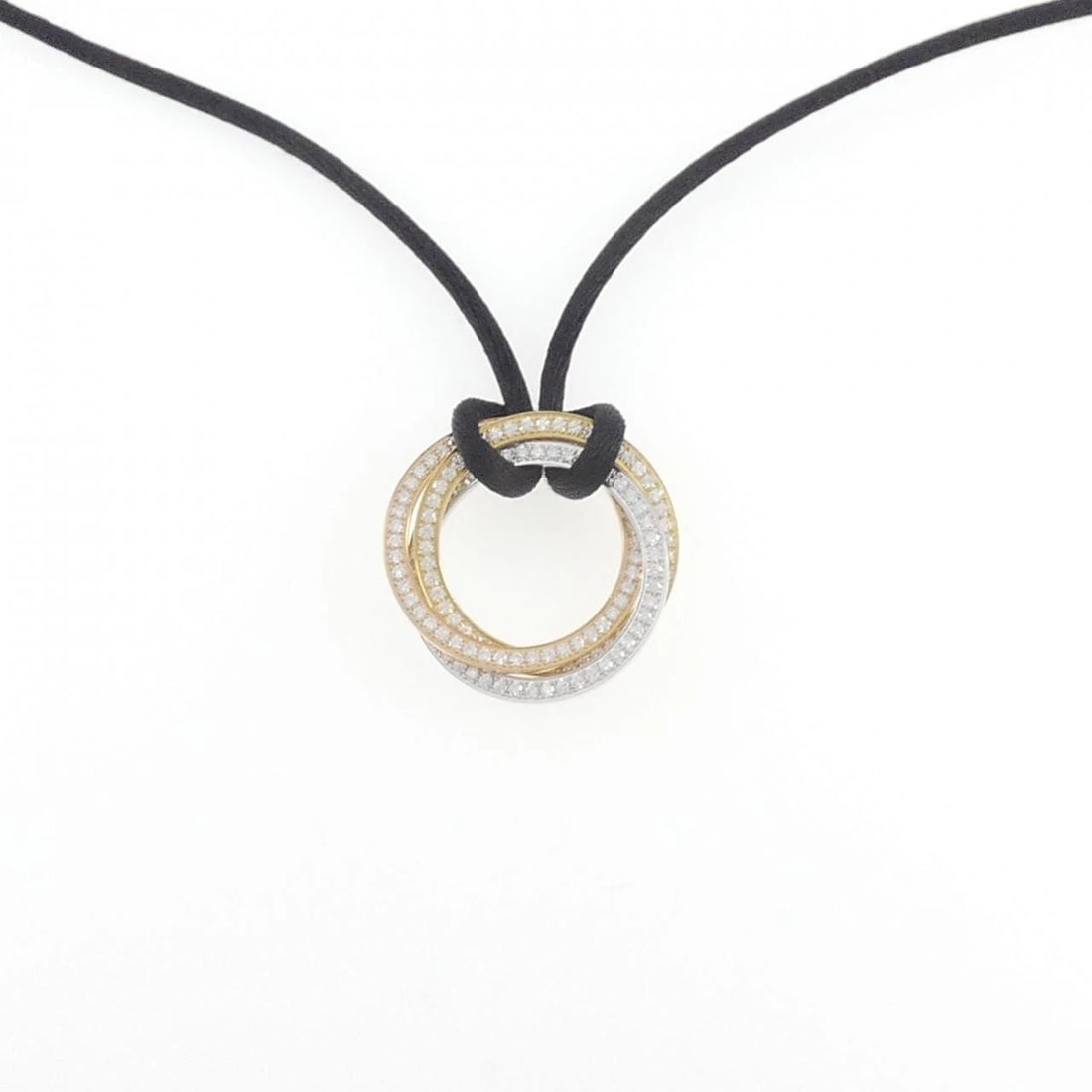 CARTIER TRINITY MEDIUM NECKLACE: Cartier Trinity Medium Necklace Brand: CARTIER Type/Style: Cartier Necklace Material: 750 Yellow Gold/750 White Gold/750 Pink Gold, Color: yellow gold White Gold Pink Gold Size: -57cm Pendant length
