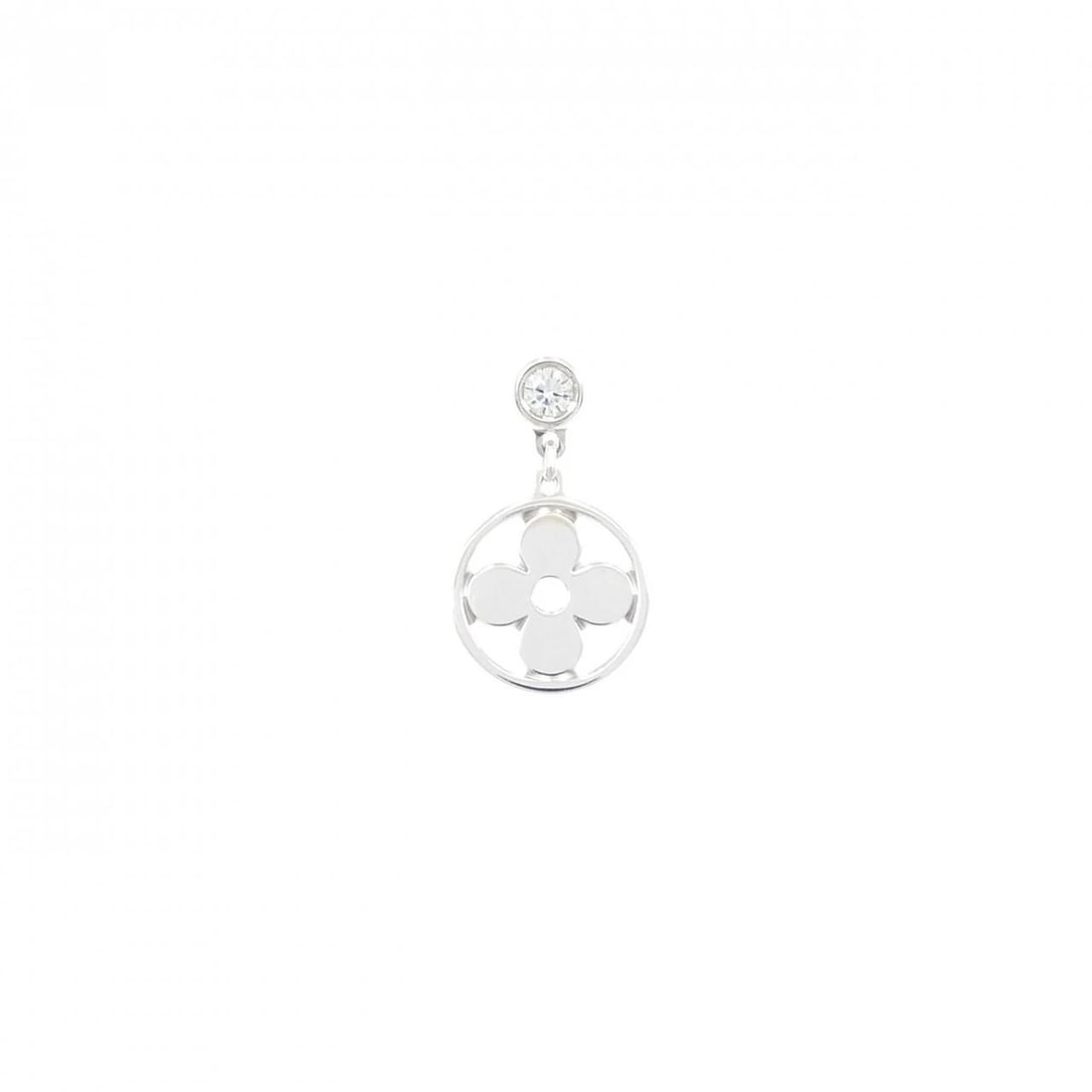 LOUIS VUITTON PIERCE MONOGRAM IDYLLE (SINGLE EARRING): Louis Vuitton Pierce Monogram Idylle (Single Earring) Brand: LOUIS VUITTON Type/Style: Louis Vuitton Pierce/Earring Material: 750 white gold, Main Stone Natural Color: white gold Size: Approximate dim