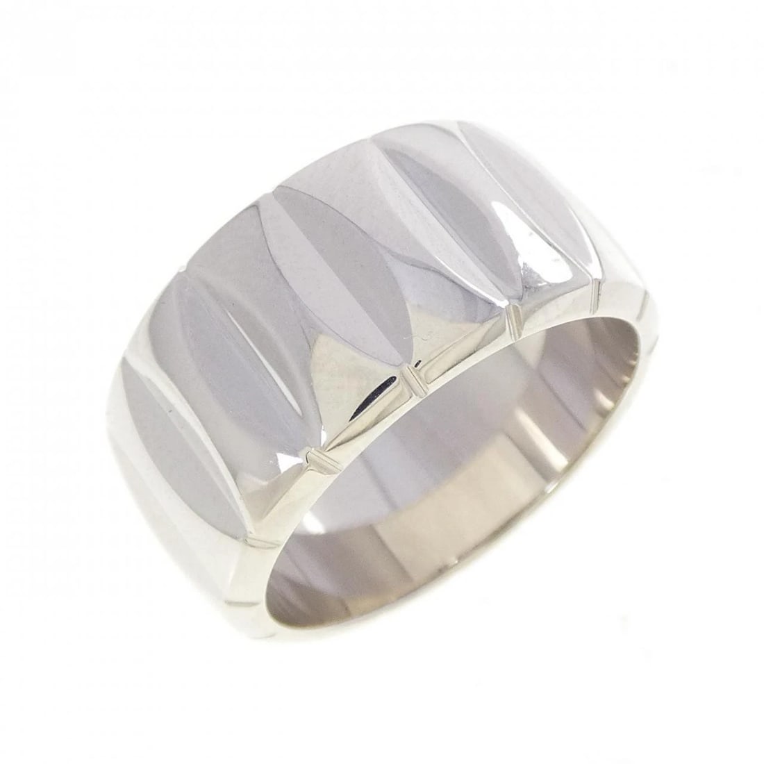 BOUCHERON 750WG RING: Boucheron 750WG Ring Brand: Boucheron Type/Style: Boucheron Ring Material: 750 white gold, Color: white gold Size: US6 3/4(54) Accessories: None Accessories Notice: When purchasing pre-own