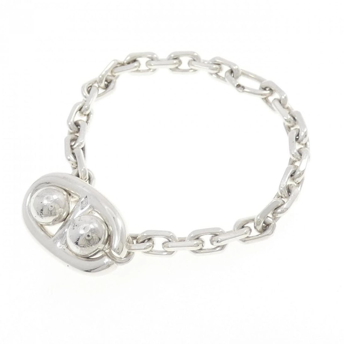 HERMES HALLMARK KEY CHAIN: Hermes Hallmark Key Chain Brand: HERMES Type/Style: Hermes Jewels/Precious Metals Etc. Material: Hall mark, Color: Silver Size: Approx. height x width: 10.8mm x 18.3mm Accessories: None Accessories